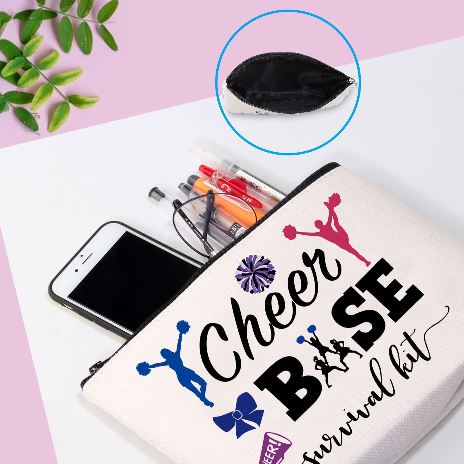 GJTIM Cheerleader Gift Set - Cheer Base Survival Kit with Cosmetic Bag - Perfect for Cheer Moms, Coaches & Team Spirit - Ideal for Games, Competitions & Thank You Gifts