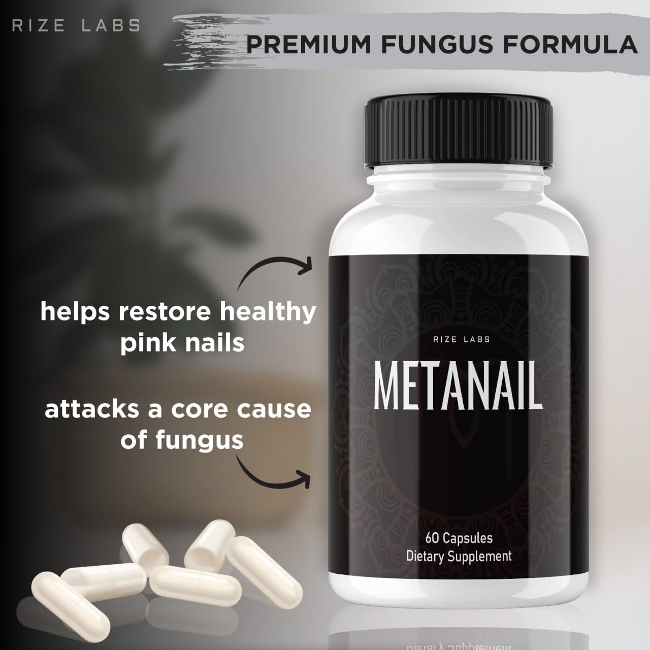 Metanail Capsules - Natural Nail Health Supplement for Stronger, Healthier Nails with Improved Color | Supports Nail Growth & Repair for Beautiful Hands and Feet