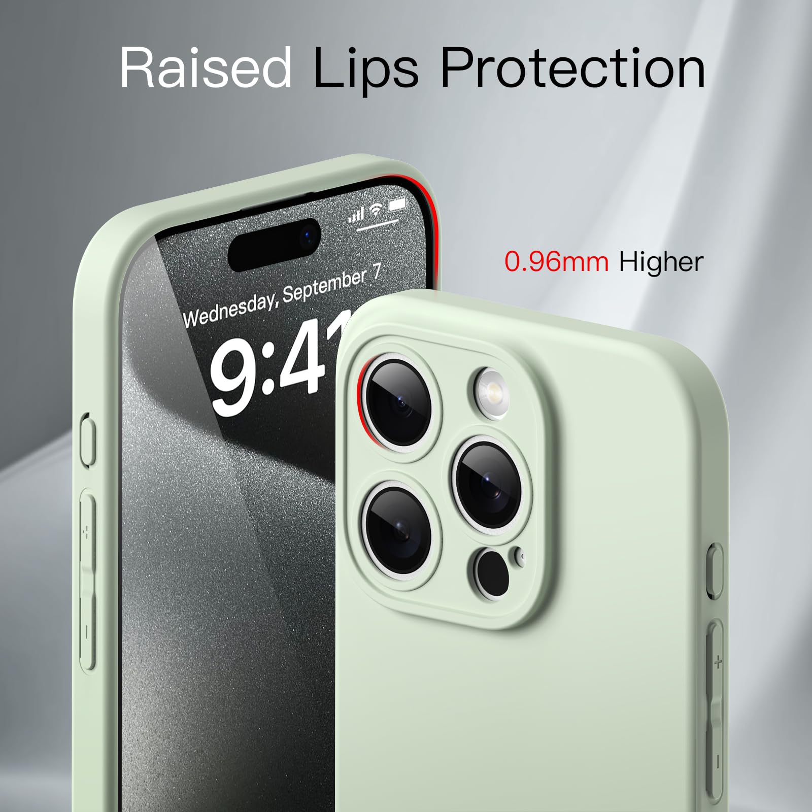 JETech Ultra-Thin Slim Case for iPhone 15 Pro 6.1-Inch | Matte Finish Protective Cover with Full Camera Lens Protection | Lightweight Minimalist Design (Green) | Perfect for Everyday Use, Work & Travel