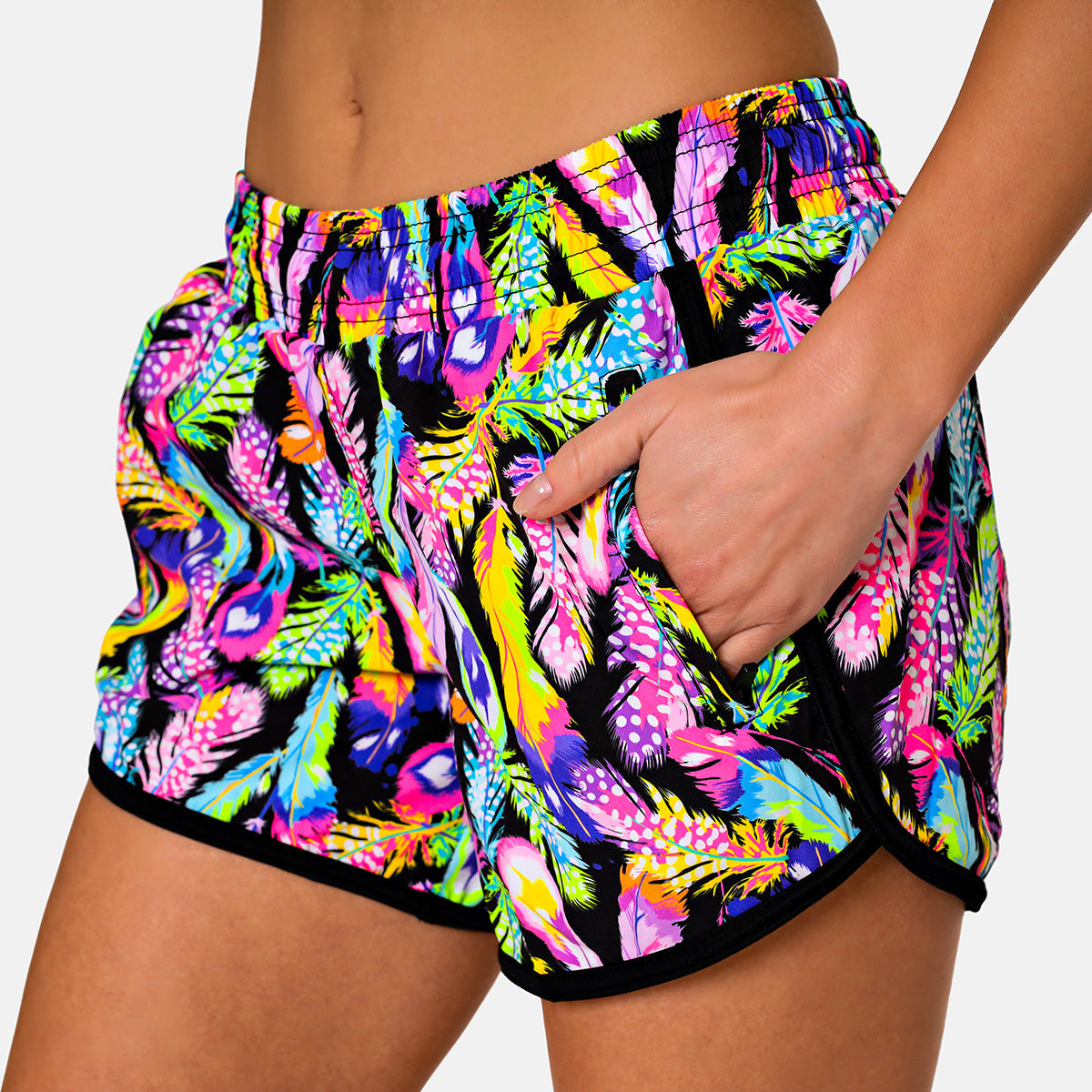 Feather Frenzy Loose Fit Workout Shorts - Comfortable Breathable Gym Shorts for Women & Men - Perfect for Running, Yoga, and Home Workouts
