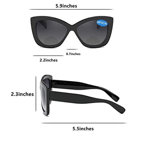 Bullabulling Butterfly Glasses for Women - Bifocal Reading Sunglasses with UV Protection - Stylish Readers for Outdoor, Reading & Fashion Accessories