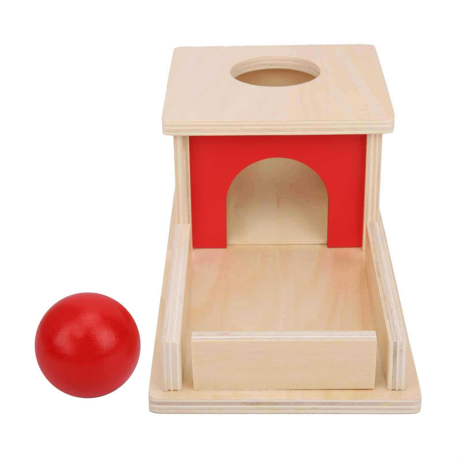 Pssopp Montessori Imbucare Box - Wooden Toddler Educational Toy for Boys & Girls - Baby Learning Shape Sorting & Fine Motor Skills Development - Perfect for Home, Preschool & Daycare Play