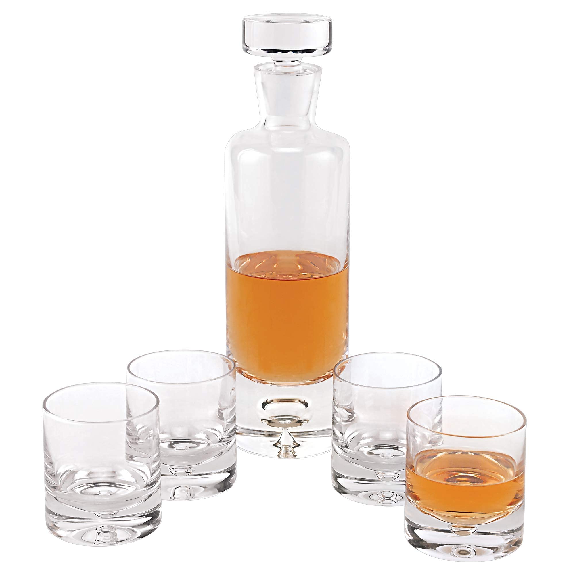Premium 28 oz Lead-Free Crystal Whiskey Decanter with Stopper - Handcrafted European Barware for Scotch, Bourbon & Liquor - Elegant Home Bar & Gift for Whiskey Lovers