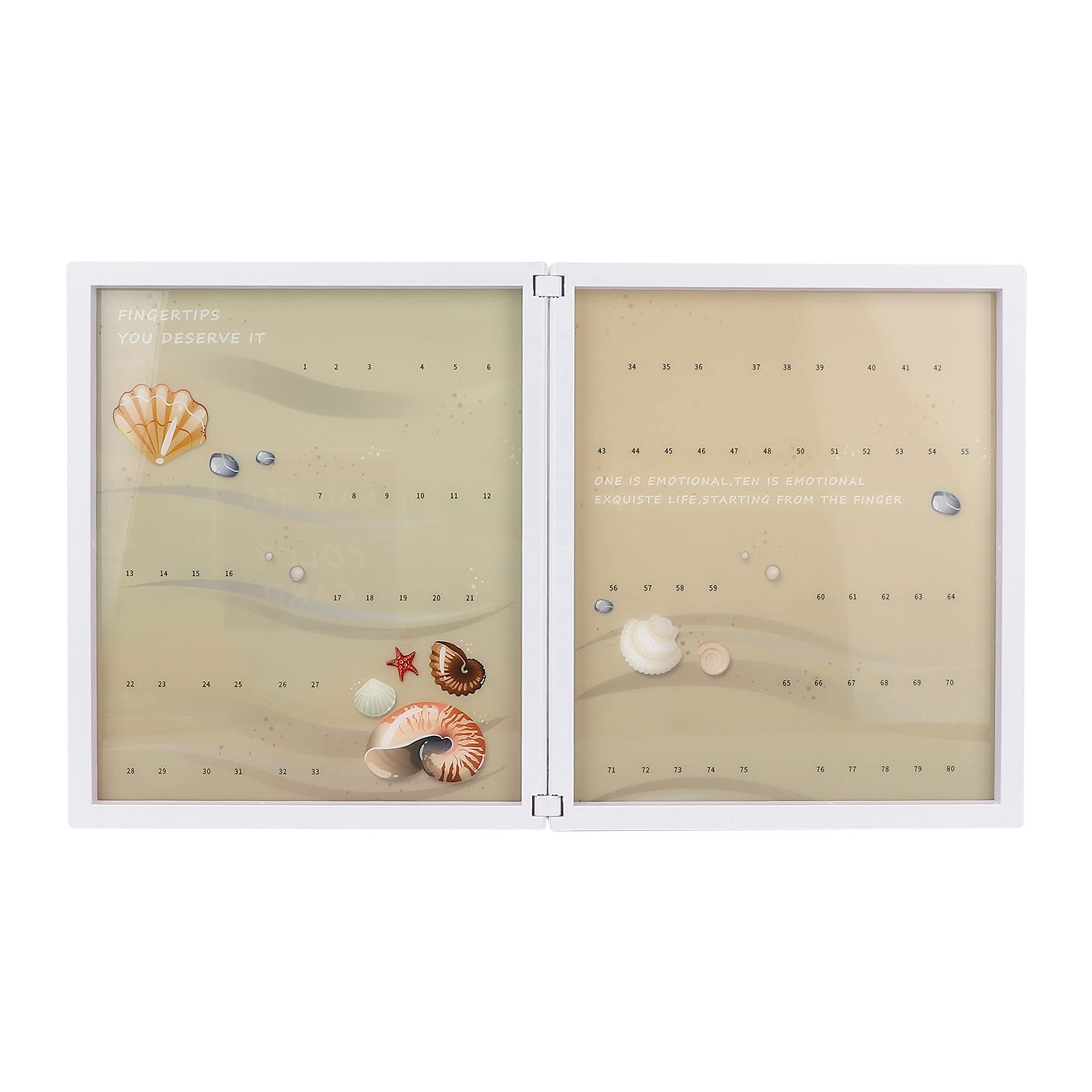 Ubersweet® Nail Art Display Book - Waterproof ABS Portfolio with Digital Marking Design | Portable Nail Polish Organizer for Salon Professionals & Nail Art Exhibitions | Perfect for Salon Displays, Trade Shows & Mobile Nail Technicians