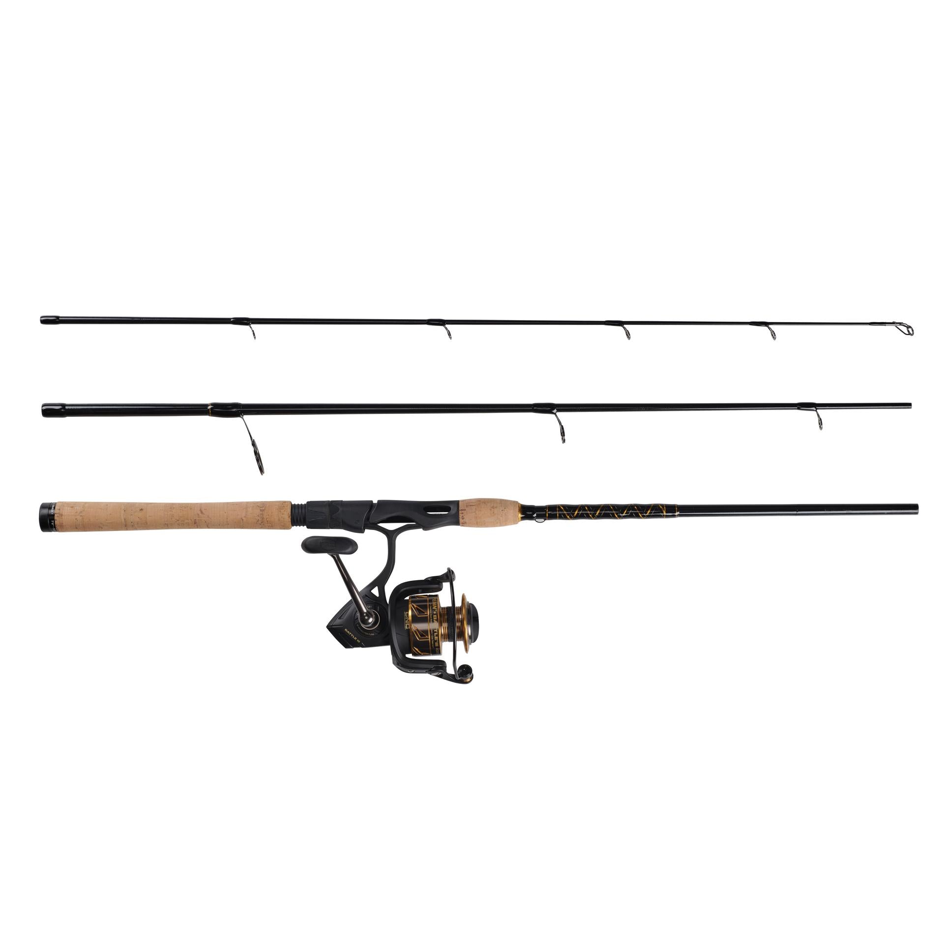 Battle® III Spinning Rod and Reel Combo - Premium Fishing Gear for Freshwater & Saltwater Anglers - Perfect for Bass, Trout, and Saltwater Fishing Adventures