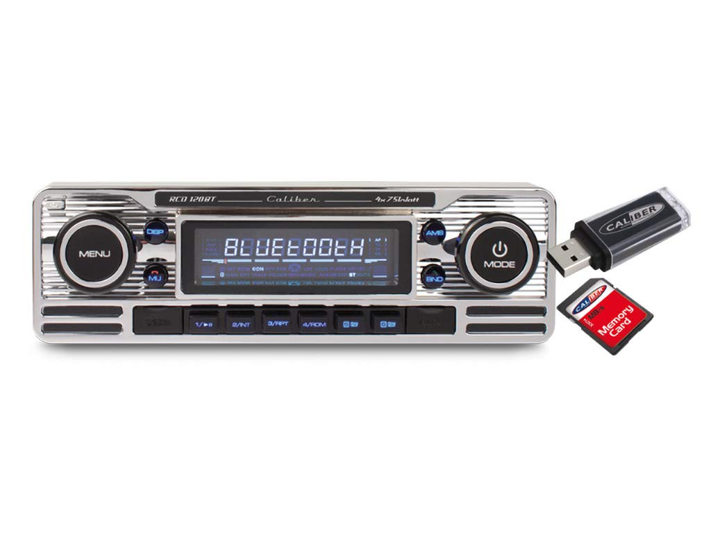 Caliber RCD120BT 1 Din Car Stereo with Bluetooth, CD Player, USB/SD/AUX Input & FM Radio - Perfect for Upgrading Your Vehicle Audio System