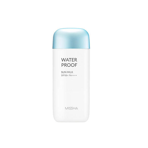Missha All Around Safe Block Waterproof Sun Milk SPF50+ PA+++ - Lightweight Sunscreen for Face & Body, Water-Resistant, UVA/UVB Protection - Perfect for Swimming, Outdoor Sports & Daily Sun Care