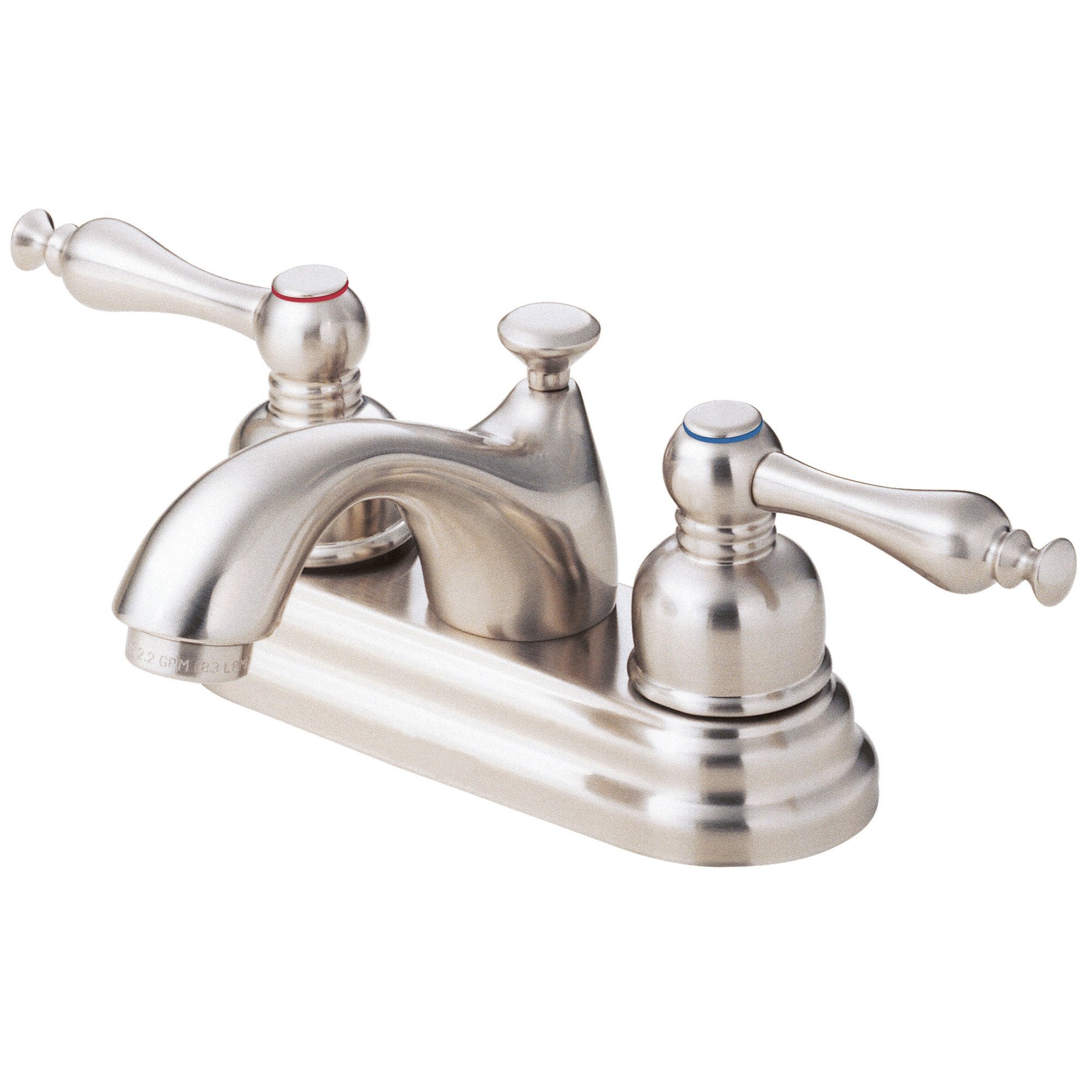Danze Sheridan Brushed Nickel 2-Handle Centerset Bathroom Faucet with Pop-Up Drain - Modern Water-Saving Design for Bathroom Sink, Vanity, and Powder Room Installation