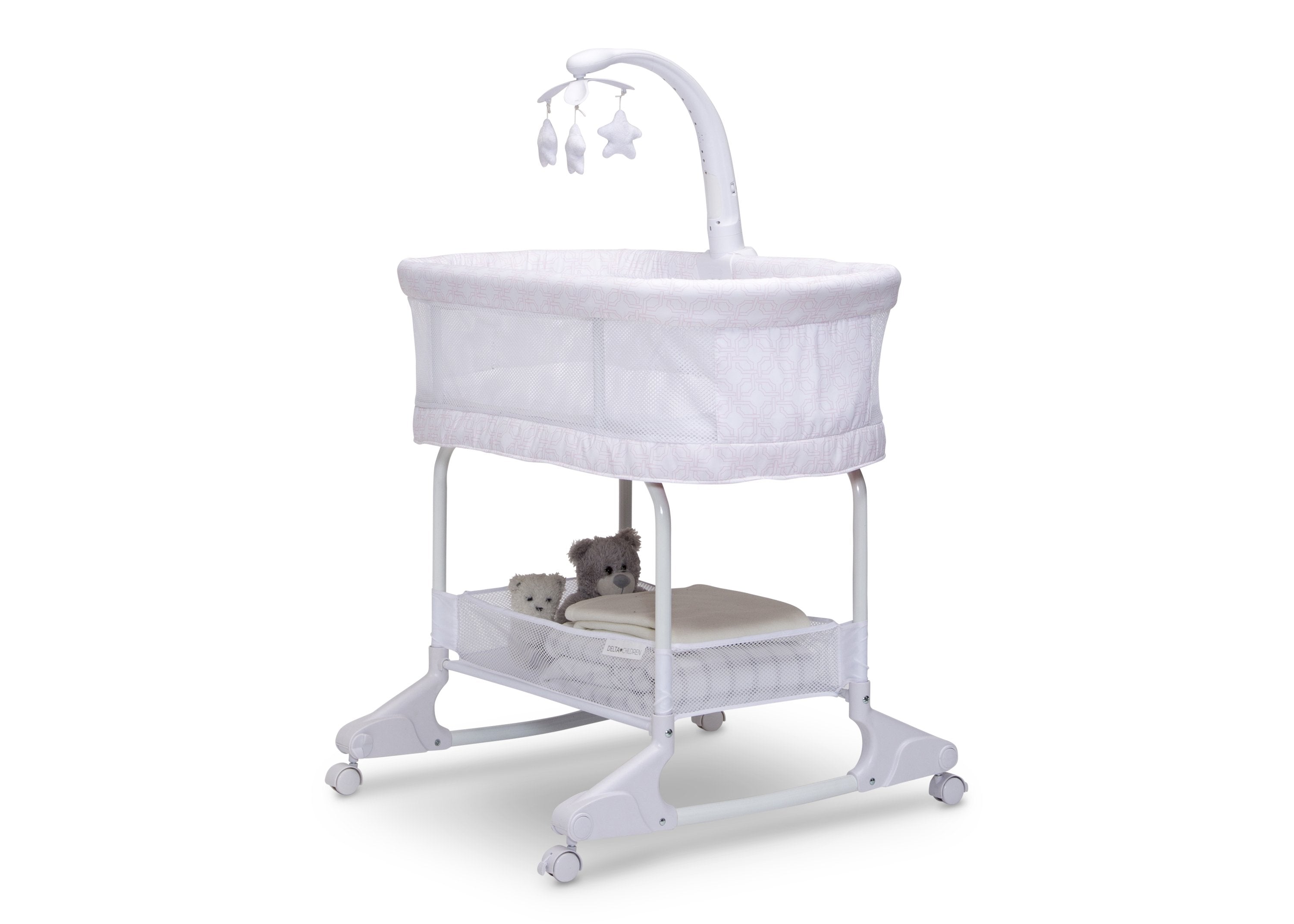 SleepCool Rocking Bassinet with Breathable Airflow Mesh - Portable Baby Crib for Nursery, Bedroom & Travel | Gentle Motion for Newborns & Infants