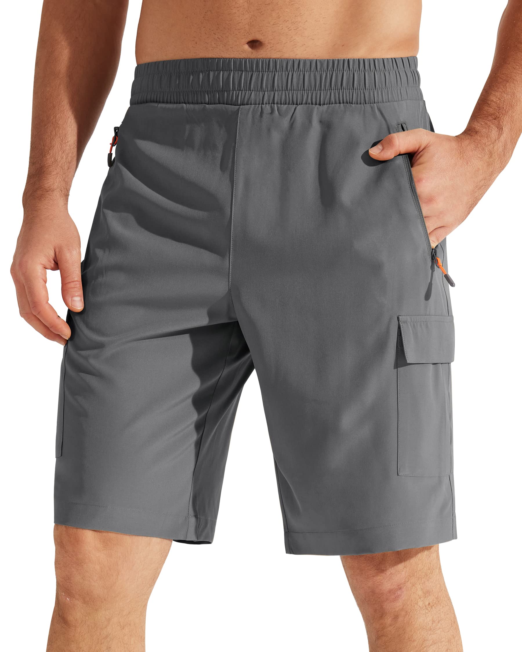 Libin Men's Hiking Cargo Shorts - Lightweight Quick Dry Athletic Shorts for Golf, Outdoor & Active Wear with Zipper Pockets | Perfect for Hiking, Camping, Gym & Summer Adventures