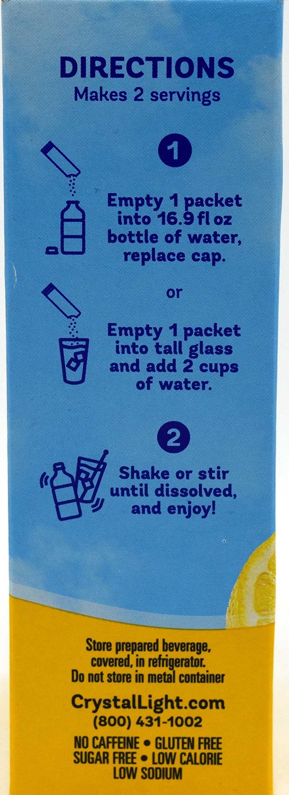 Crystal Light On The Go Natural Lemonade Drink Mix - 10 Packets per Box (Pack of 30) | Sugar-Free & Low-Calorie Powdered Beverage for Hydration | Perfect for Travel, Gym & Office