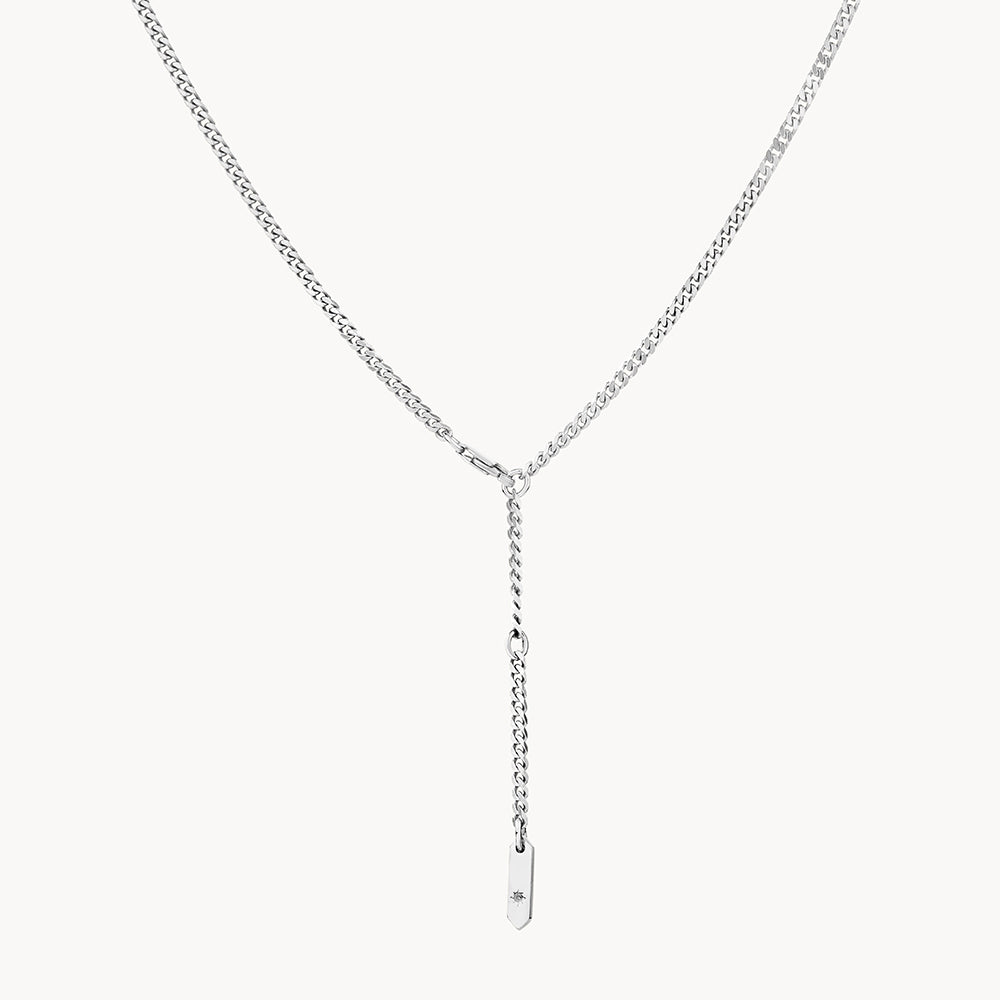 Classic Silver Curb Chain Necklace for Women - Trendy Layered Necklace for Everyday Wear, Gift Giving & Special Occasions