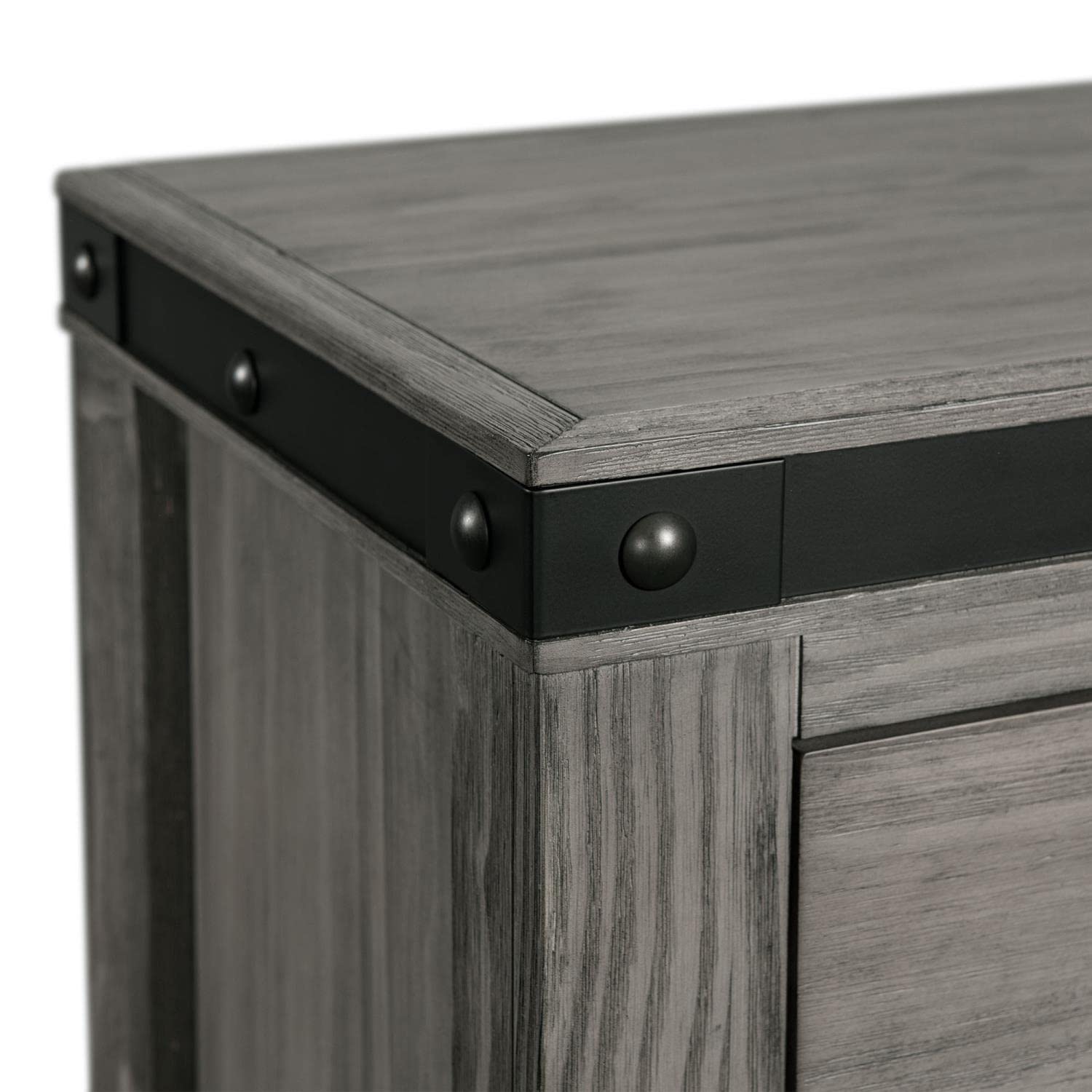 Picket House Furnishings Montauk 2-Drawer Nightstand - Solid Wood Bedside Table with Storage for Bedroom, Living Room & Guest Room - Perfect for Small Spaces & Home Decor