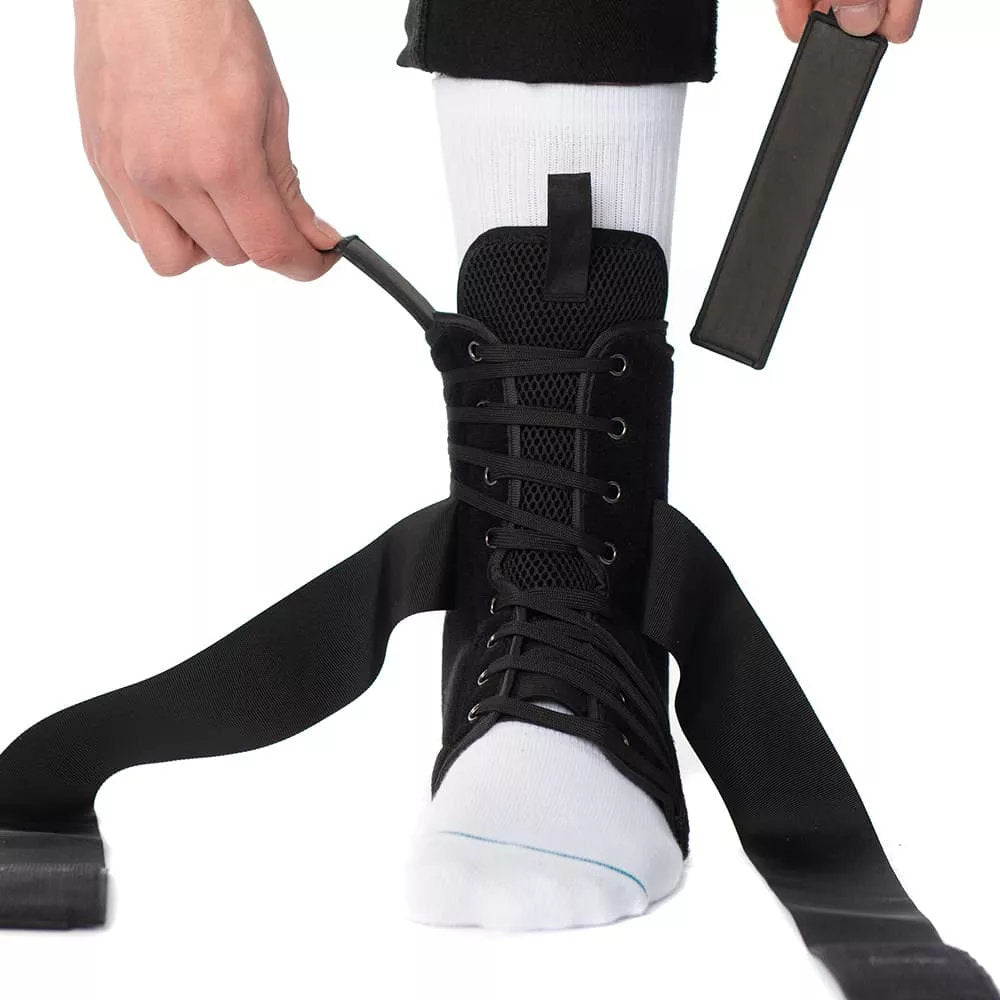 Space Brace 2.0 Quick Lace Ankle Support Brace for Skateboarding - Single Protective Gear for Injury Prevention & Recovery - Perfect for Skaters, Athletes & Active Lifestyles
