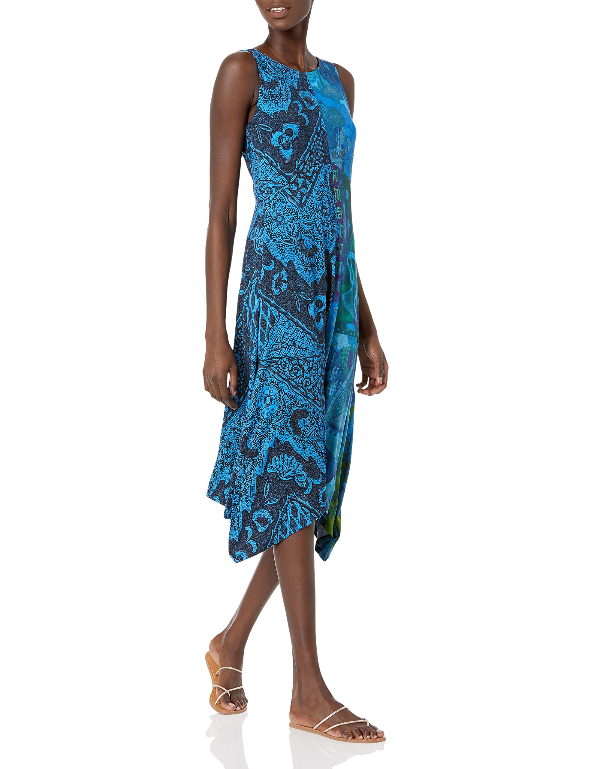 Desigual Women's Knit Dress with Adjustable Straps - Flowy Summer Dress for Casual Outings, Beach Vacations & Date Nights
