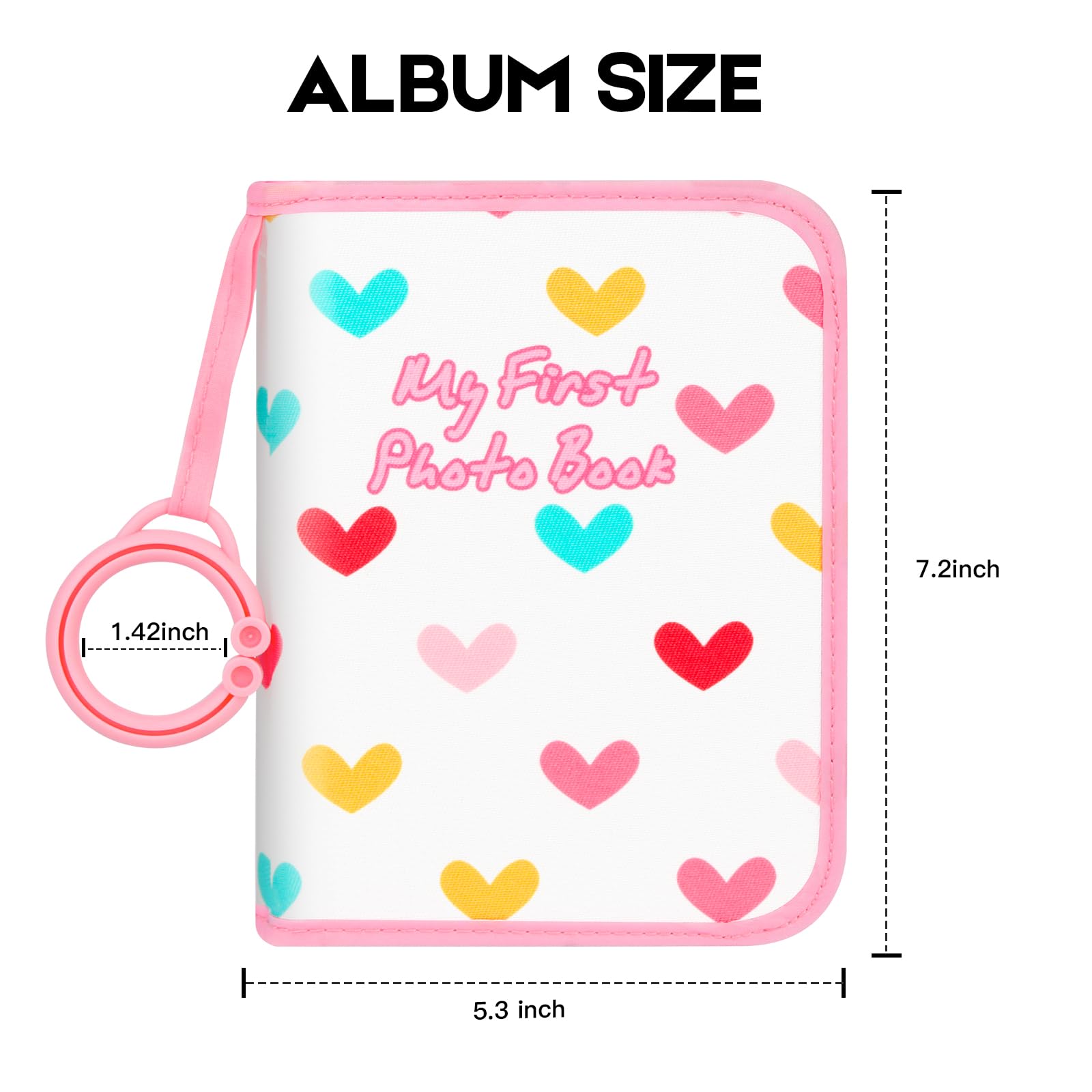 My First Baby Photo Album - Holds 21 4x6 Photos | Soft Cover No Hard Edges | Perfect Baby Shower Gift for Newborns & Toddlers | Pink (2-Pack) | Great for Preserving Family Memories & Milestones