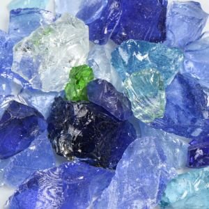 River Mix Landscape Glass Pebbles - 50 Lb Bag for Garden Decor, Aquariums & DIY Crafts - Decorative Glass Stones for Pathways, Vases & Home Landscaping