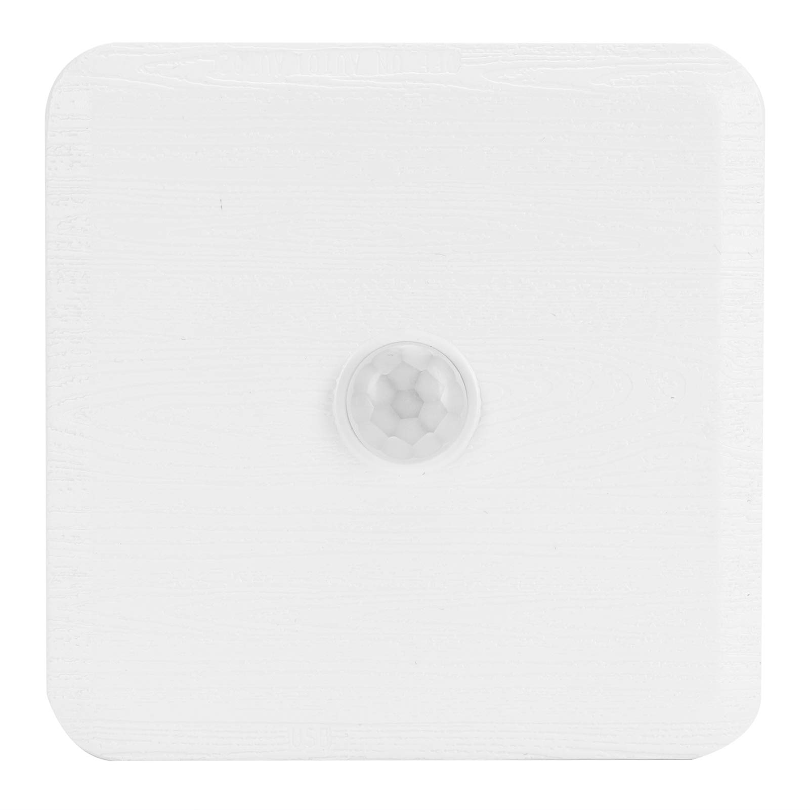Energy-Efficient LED Night Light with Motion Sensor & USB Charging - Smart Home Bedroom Lamp for Corridors, Under Beds, Cabinets - Perfect for Camping, Garden Sheds & Garages (White Wood Grain)