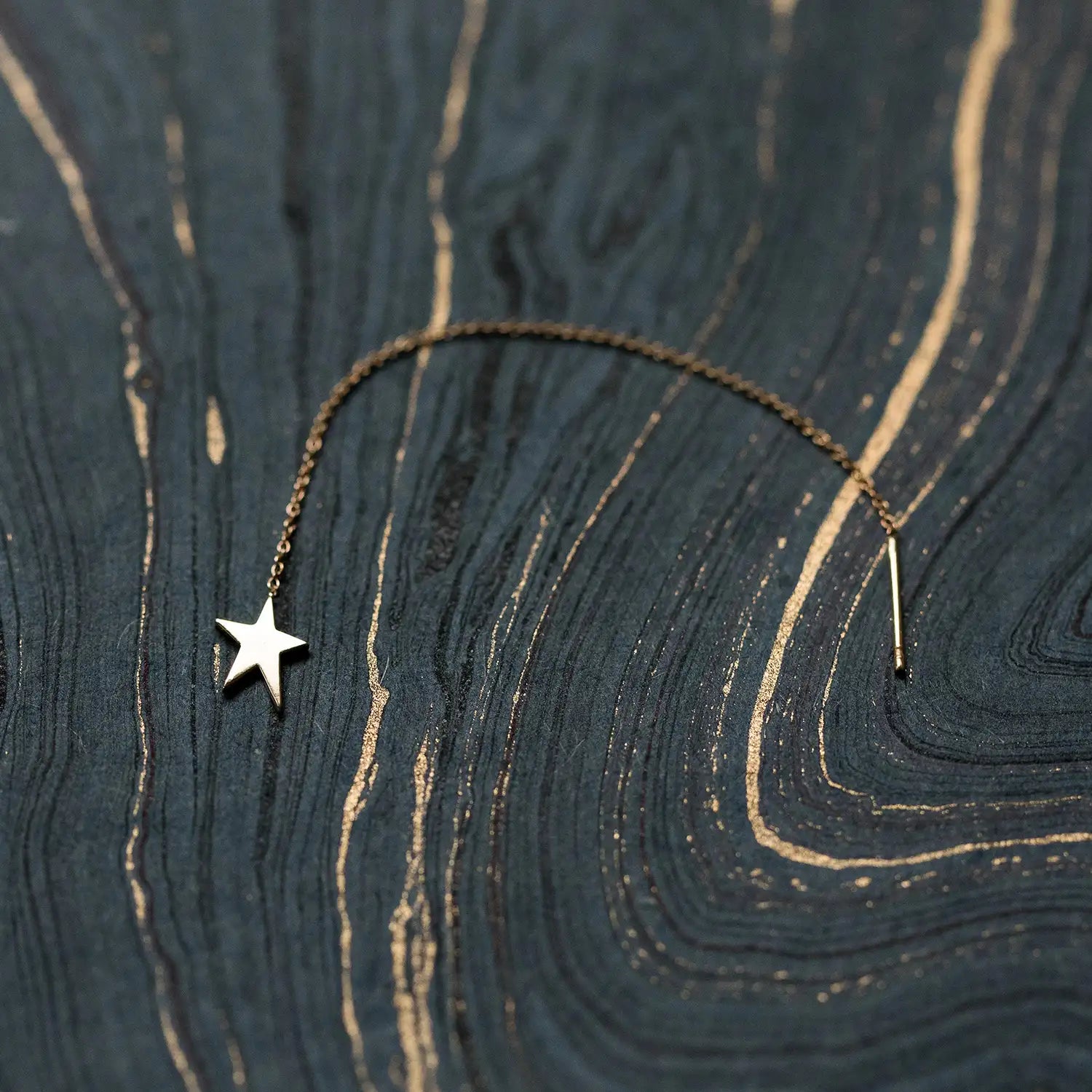 14K Yellow Gold Guidance Star Threader Earrings - Elegant & Dainty Jewelry for Everyday Wear, Parties & Special Occasions