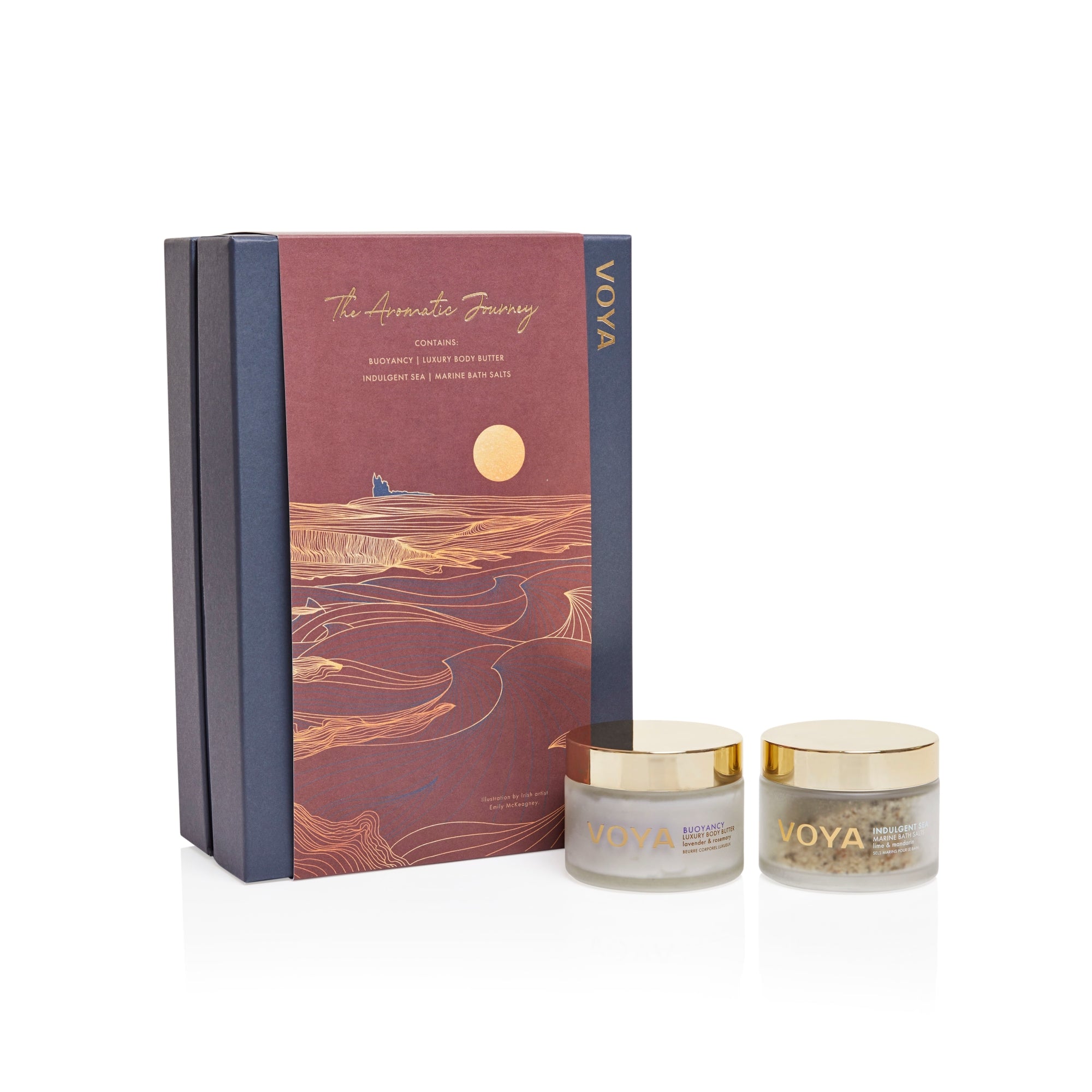 VOYA The Aromatic Journey Luxury Bath & Shower Gift Set - Relaxing Spa Experience with Natural Essential Oils for Self-Care & Gifting