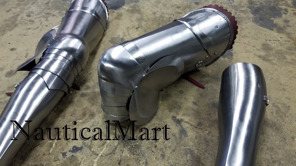 NauticalMart Medieval Plate Armour Leg Harness - Authentic Knight Armor Leg Protection for LARP, Cosplay & Renaissance Fairs | Perfect for Historical Reenactments & Costume Events