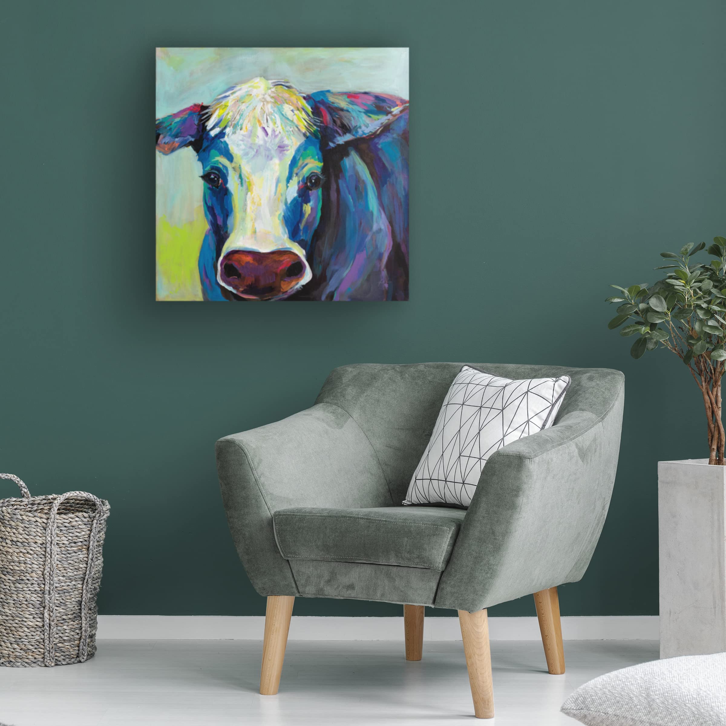 Trademark Fine Art 'Betsy' 18x18 Canvas Wall Art by Jeanette Vertentes - Perfect for Living Room, Bedroom & Office Decor