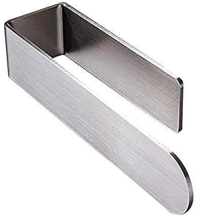 Stainless Steel Wall-Mounted Towel Rack & Holder - No Drill Bathroom & Kitchen Storage Shelf for Towels, Cleaning Rags - Perfect for Shower Rooms, Laundry Areas & Home Organization (Color: Black)