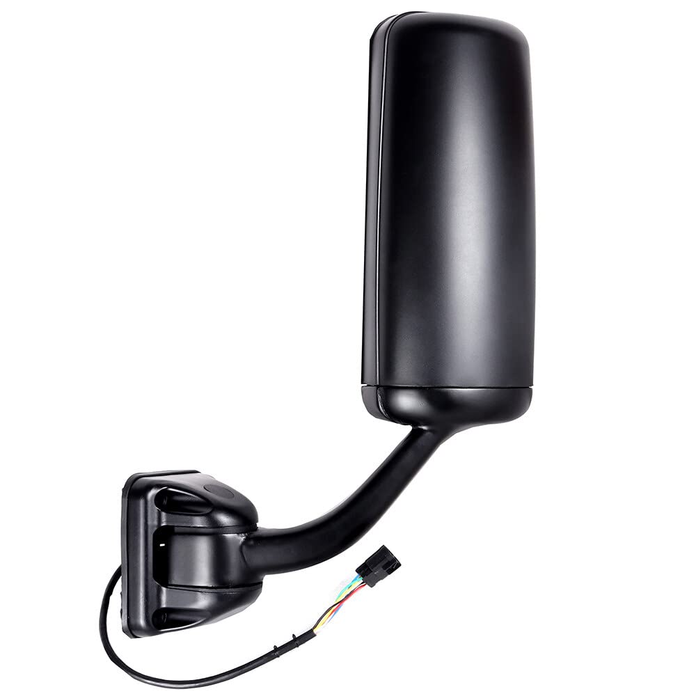 SCITOO Power Heated Towing Mirror - Left Driver Side Black Exterior Rear View Mirror for Freightliner Cascadia 2008-2016 (OEM A2261257005) - Perfect for Long Haul Trucking & Winter Driving Conditions