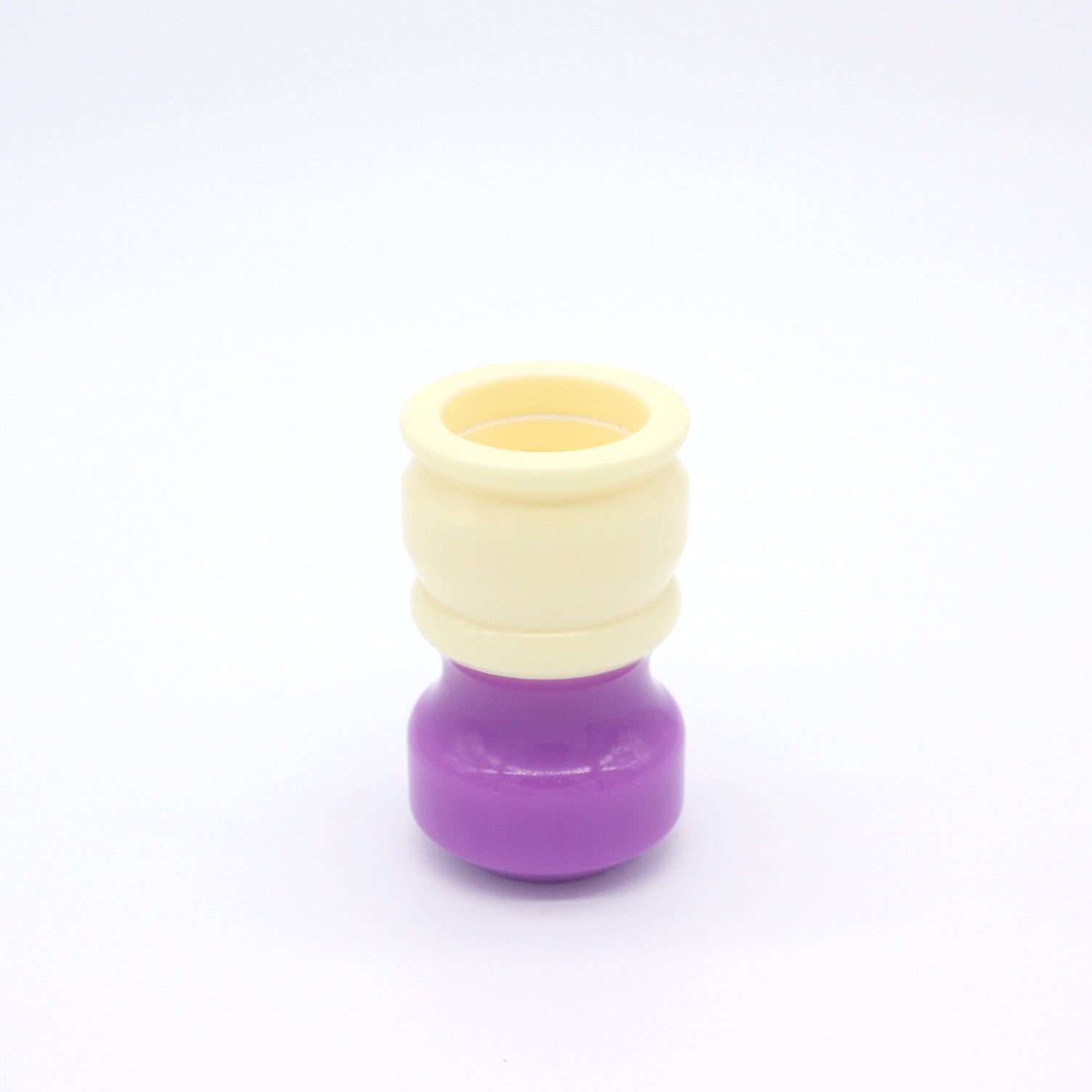 Ivory & Purple Shaving Brush Handle - Fits 24mm & 26mm Knots - Premium Wet Shaving Accessory for Men's Grooming & Luxury Bathroom Decor