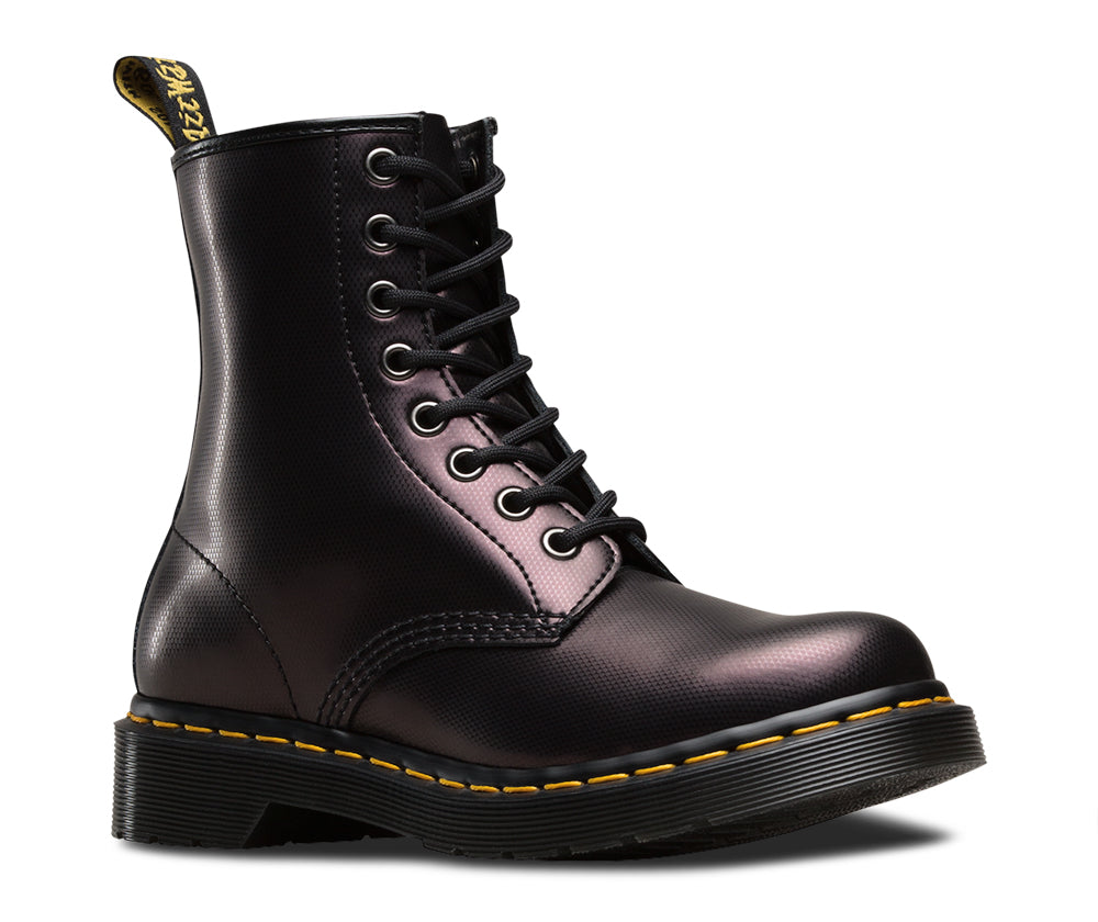 Dr. Martens 1460 Purple Tracer Boots for Women & Men - Vintage Style 8-Eye Lace-Up Ankle Boots with Air-Cushioned Sole | Perfect for Punk Fashion, Music Festivals & Streetwear Outfits