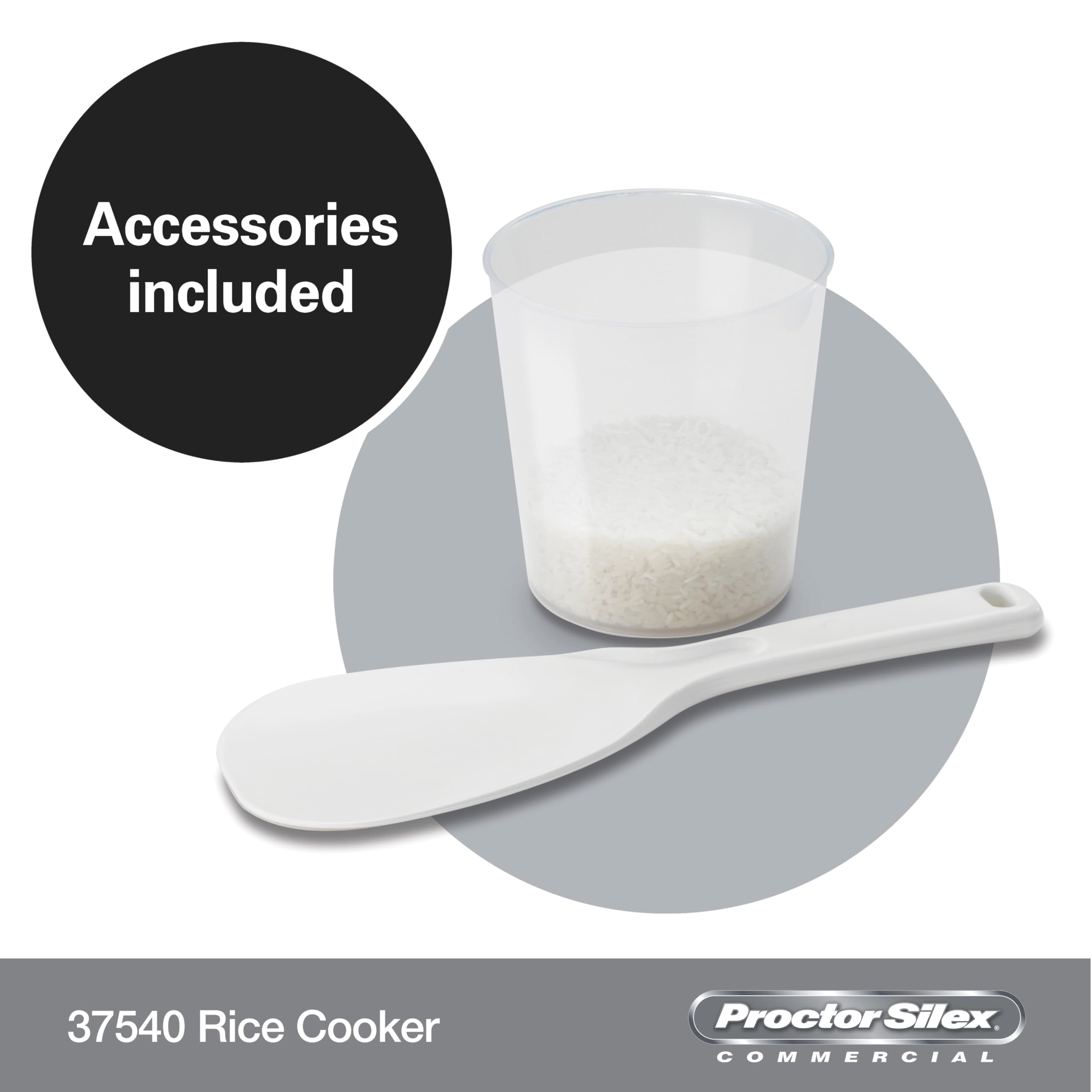 Proctor Silex Commercial 37540 40-Cup Rice Cooker & Warmer with Non-Stick Pot, Hinged Lid & Stainless Steel Housing - Perfect for Restaurants, Catering & Large Family Gatherings