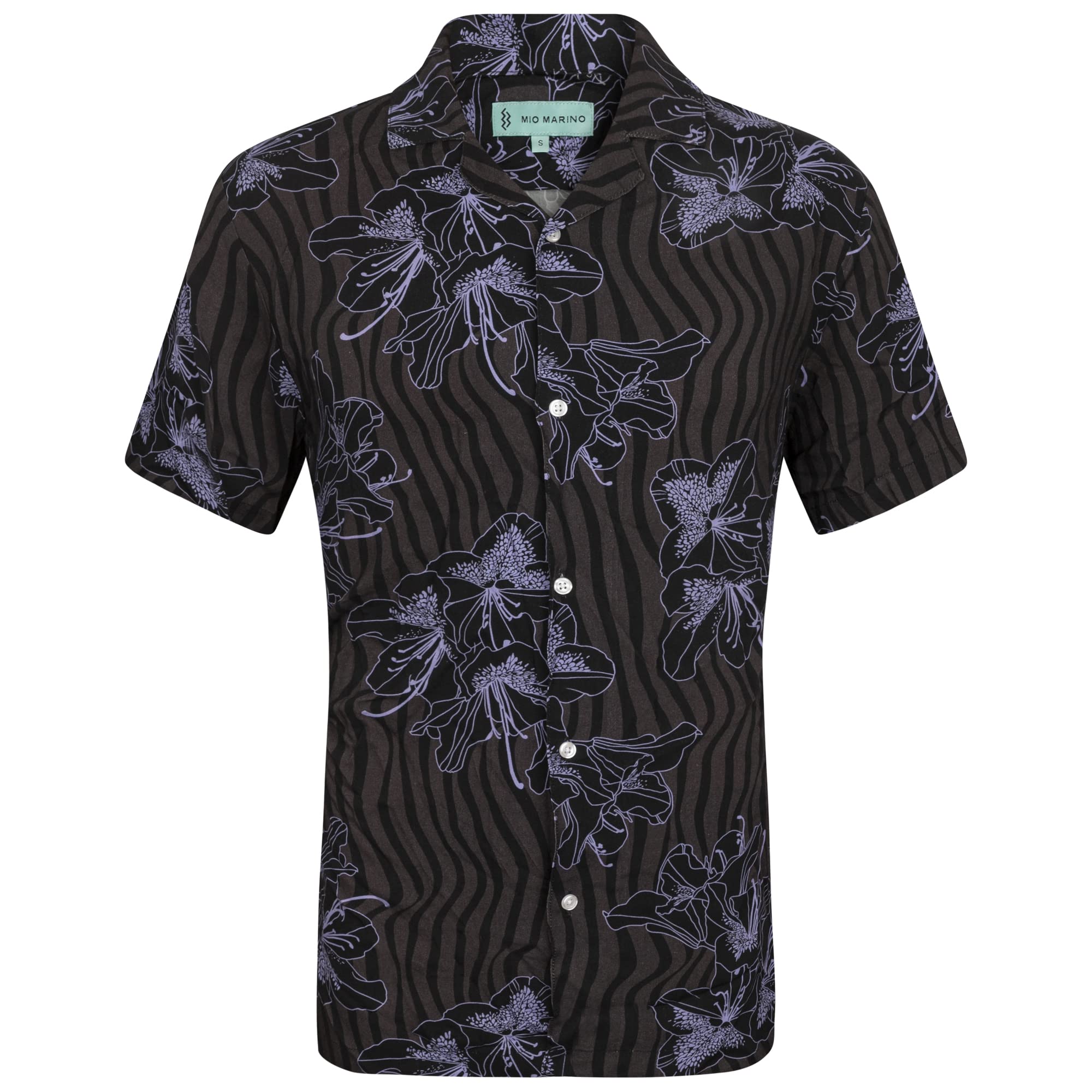 Mio Marino Men's Hawaiian Shirts - Breathable Short Sleeve Button Down Casual Shirts for Summer, Beach Vacation & Tropical Outfits | Lightweight & Comfortable for Pool Parties, Luau Events & Island Getaways