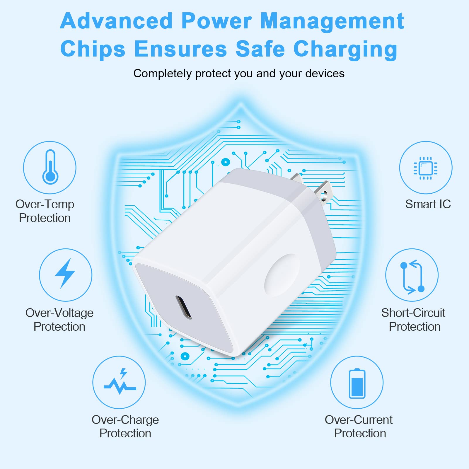 Samsung 25W Fast Charging USB C Wall Charger Block - Compatible with Galaxy A16/A15 5G/A14/A54/Z Fold6/A35/S24 Ultra/S23 FE/A13/A53/A23/A03s, iPhone 16 Pro Max/15/14/13/12, Pixel 9/8a/7/6 - Quick Charge Adapter for Home, Office & Travel