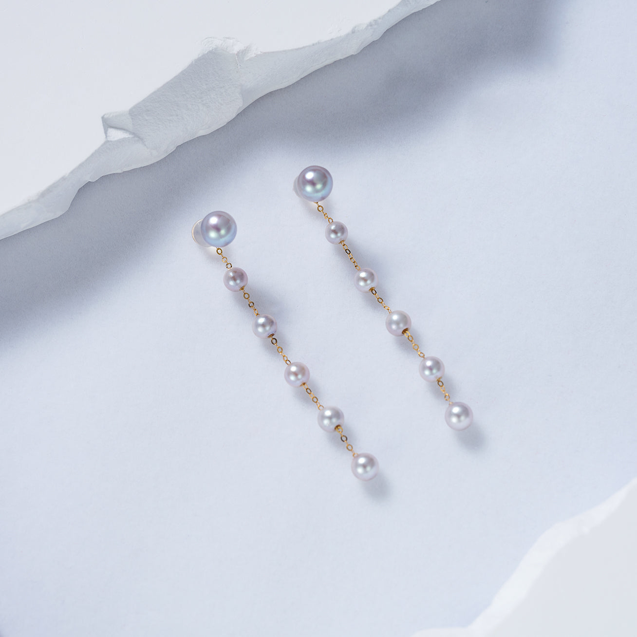 18K Gold Silver Blue Akoya Pearl Earrings for Women - Luxury Japanese Cultured Pearls Jewelry Gift for Wedding, Anniversary & Special Occasions