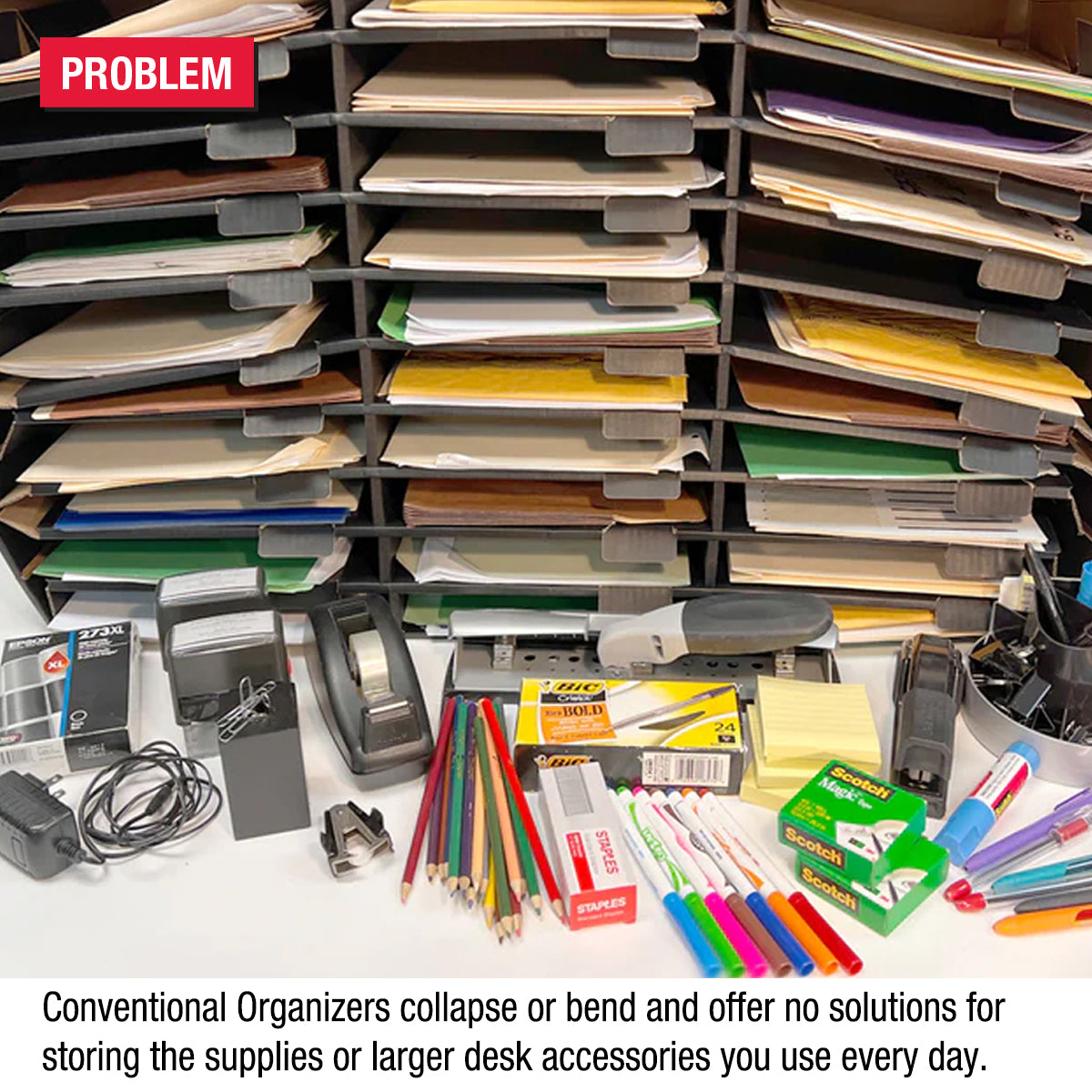 Ultimate Office TierDrop™ PLUS 48-Slot Organizer with Riser Storage Base - Perfect for Literature, Forms, Mail & Classroom Sorting | Ideal for Office, School & Home Organization