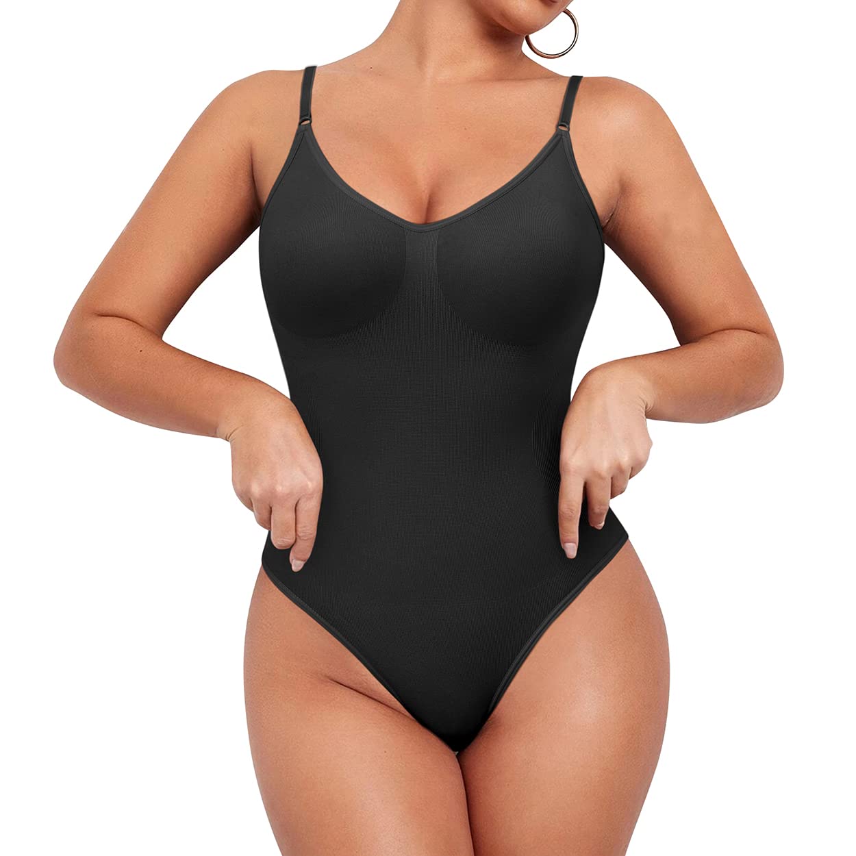 DOULAFASS Women's Tummy Control Shapewear Bodysuit - Seamless Body Shaper with Thong & Backless Design for Smoothing & Slimming | Perfect for Dresses, Workouts & Everyday Wear