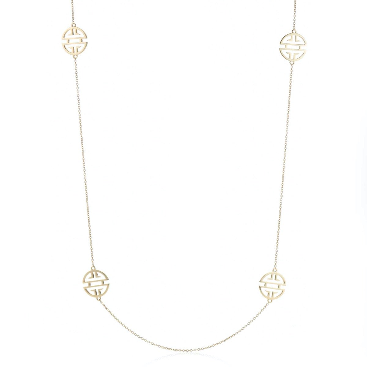 Elegant 6-Station Gold Longevity Necklace for Women - Perfect for Gifts, Weddings & Special Occasions