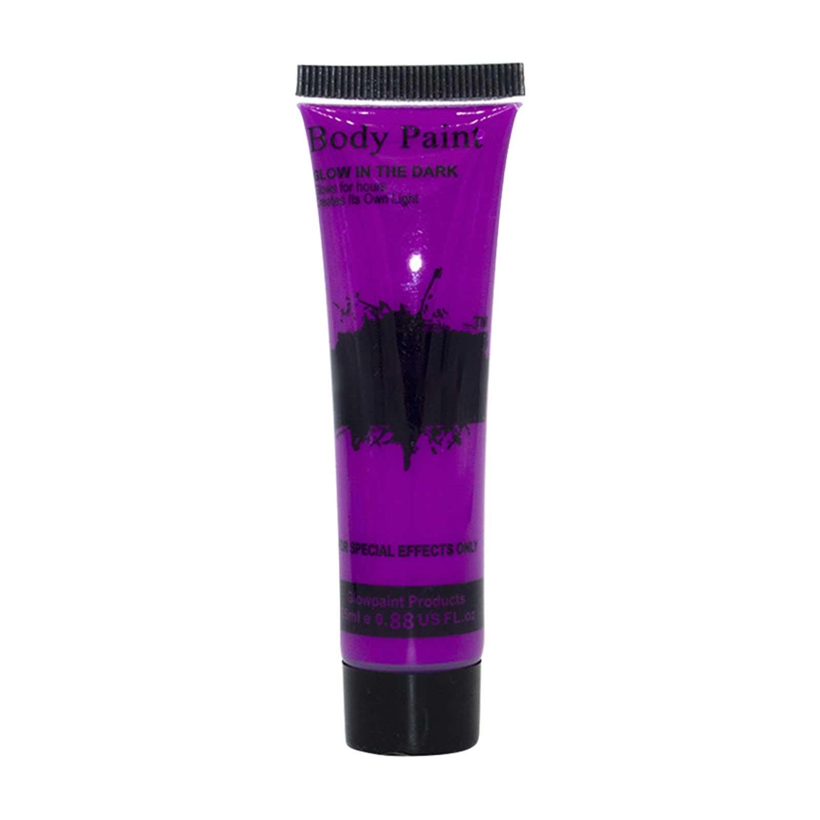 Glow in the Dark Body Paint - Fluorescent Face & Body Paint Tubes for Halloween, Parties & UV Blacklight Events - Neon Glow Paint for Costumes, Festivals & Night Events
