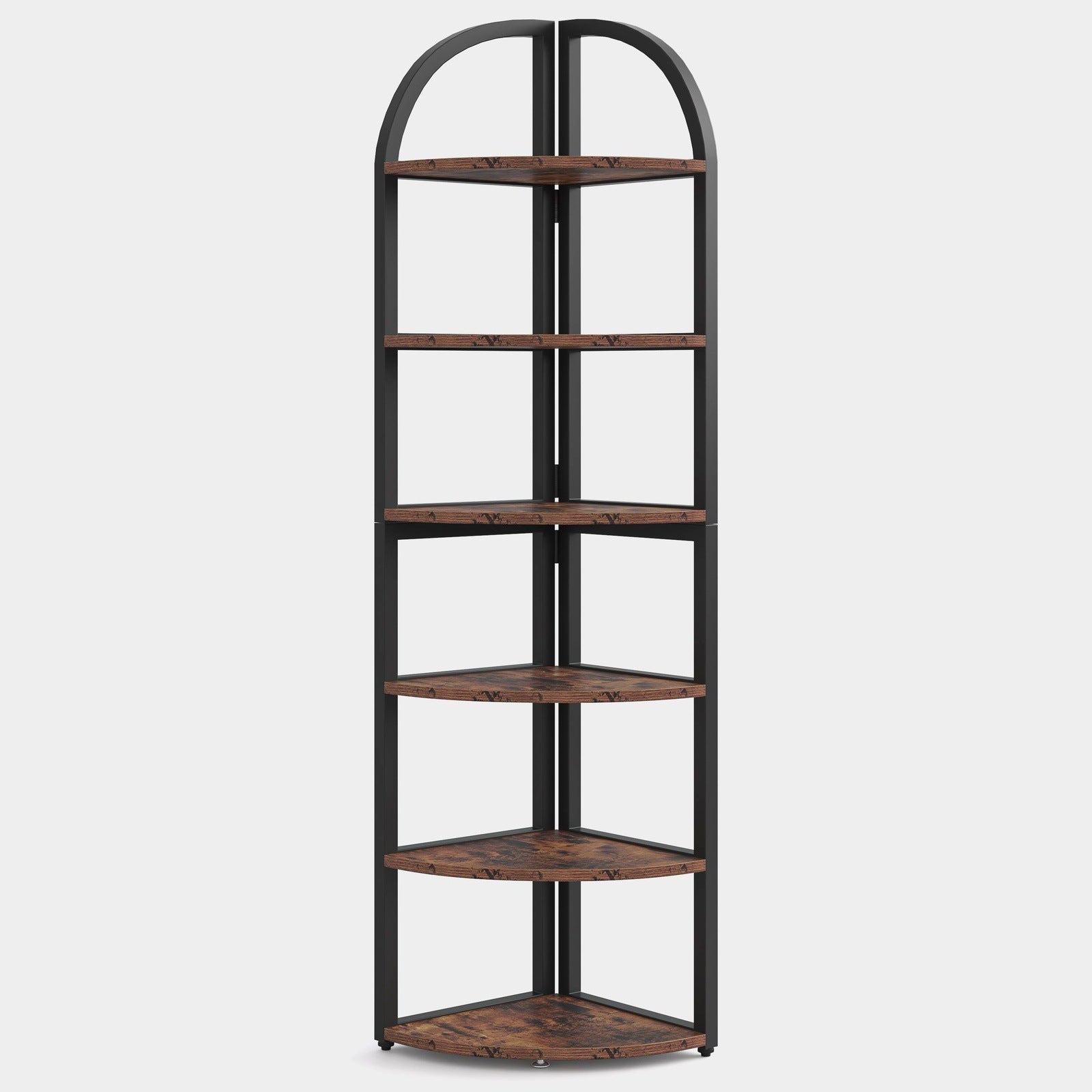 6 Tier Corner Shelf, 71 Inch Tall Corner Bookshelf for Small Spaces - Perfect for Living Room, Bedroom, Office Storage & Organization