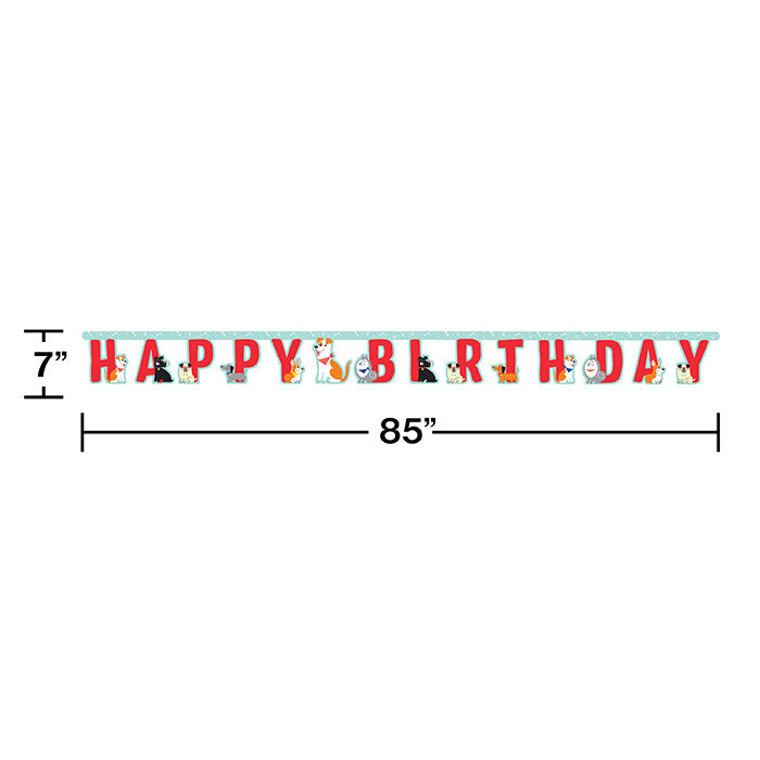 12 Pack Bulk Dog Birthday Party Decorations - Happy Birthday Banners for Dog Lovers - Perfect for Pet Birthday Celebrations & Puppy Themed Parties
