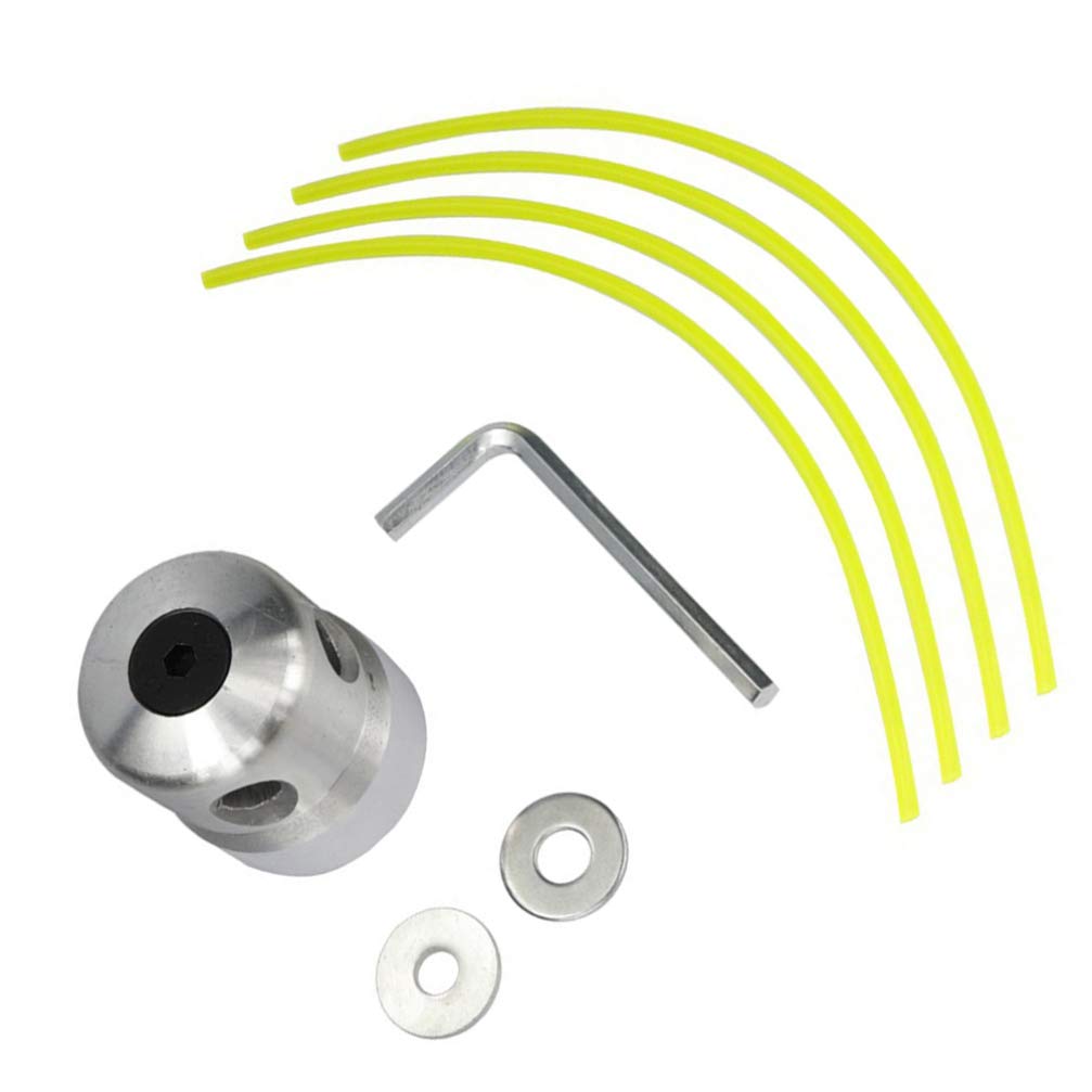 ULTECHNOVO 4-Line Grass Trimmer Head - Aluminum Silver Replacement String Trimmer Head for Brush Cutter, Lawn Mower & Garden Tools (8 Pack) - Perfect for Lawn Care, Yard Maintenance & Landscaping