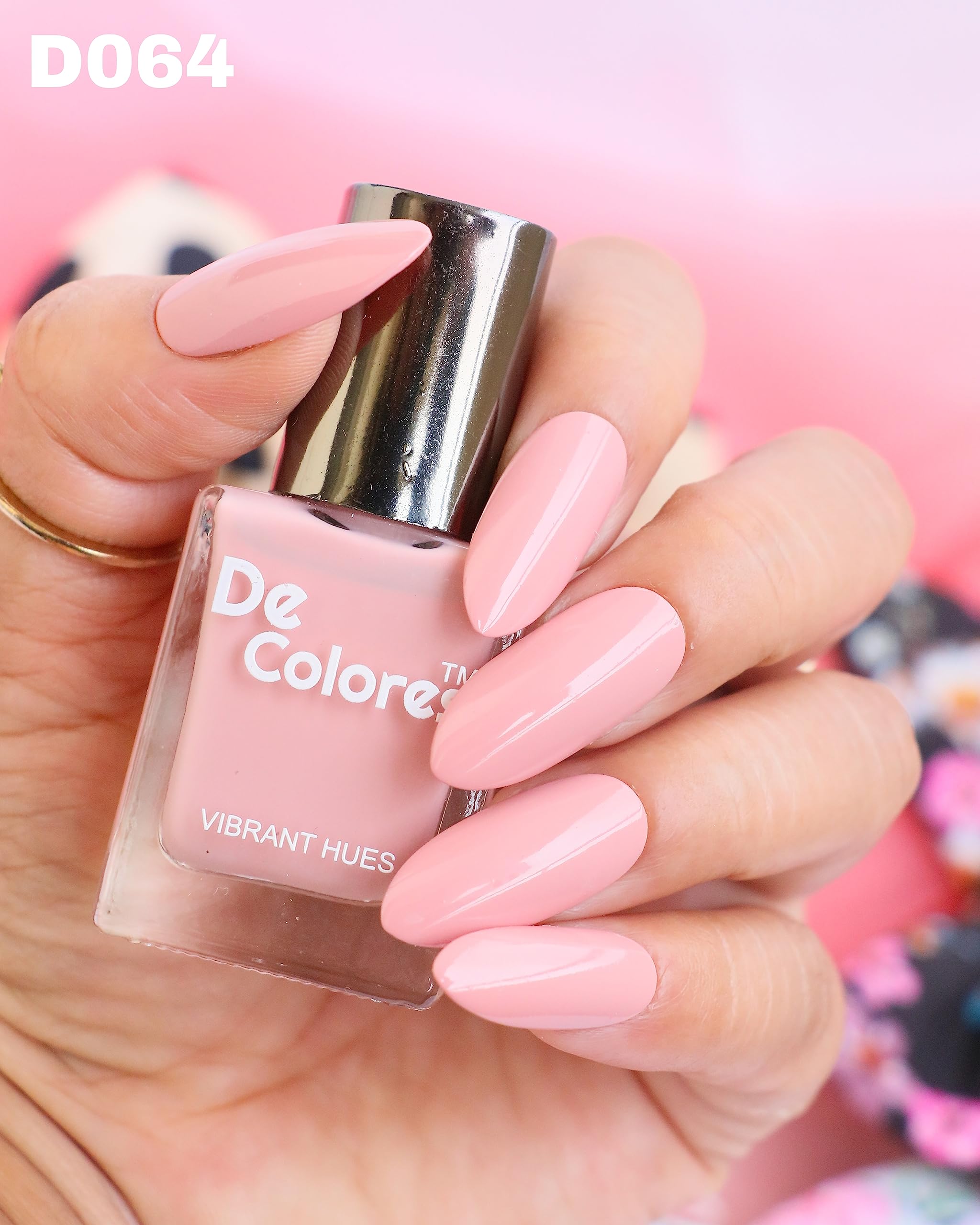 De Colores Glossy Nail Polish - Pastel Collection (6 Pack, 9.9ml Each) | Long-Lasting, Non-Toxic Nail Polish for Women | Perfect for Spring, Summer, Wedding & Everyday Wear