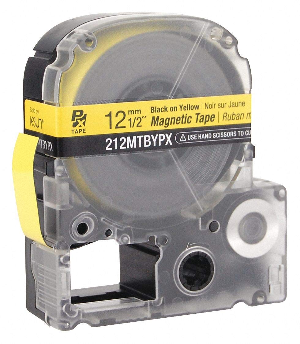 212MTBYPX - MG Tape Cartridge Black on Yellow | High-Quality Printer Ink Cartridge for Office & Home Use | Compatible with Brother Printers