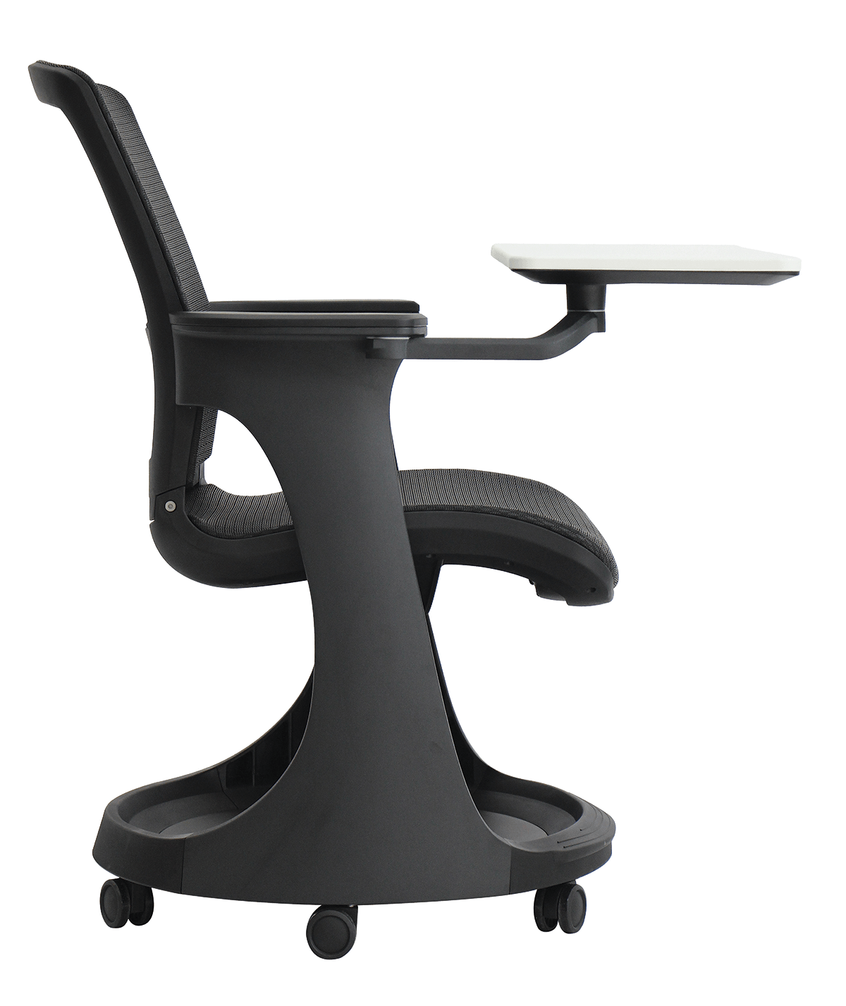 Eurotech Eduskate Elastic Mesh Office Chair with Nylon Frame - White/Black (SKTRN WHBLK) | Ergonomic Desk Chair for Home & Office Workspace