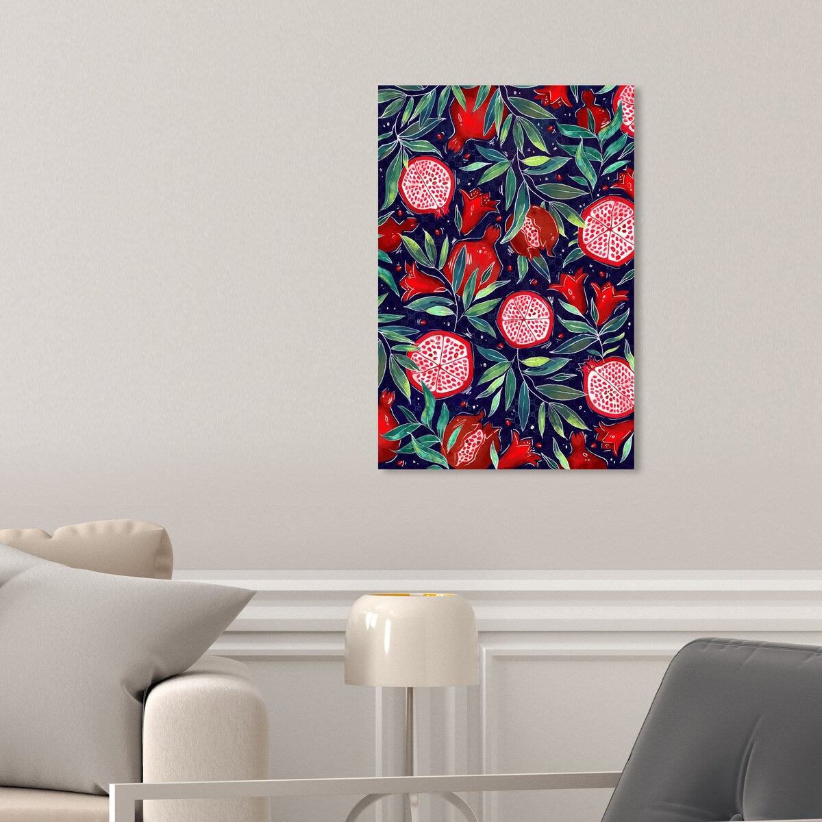 Blooming Tropical Flowers White Canvas Wall Art Print for Cabin, Lodge & Kitchen Decor - Nature-Inspired Home & Office Wall Decor