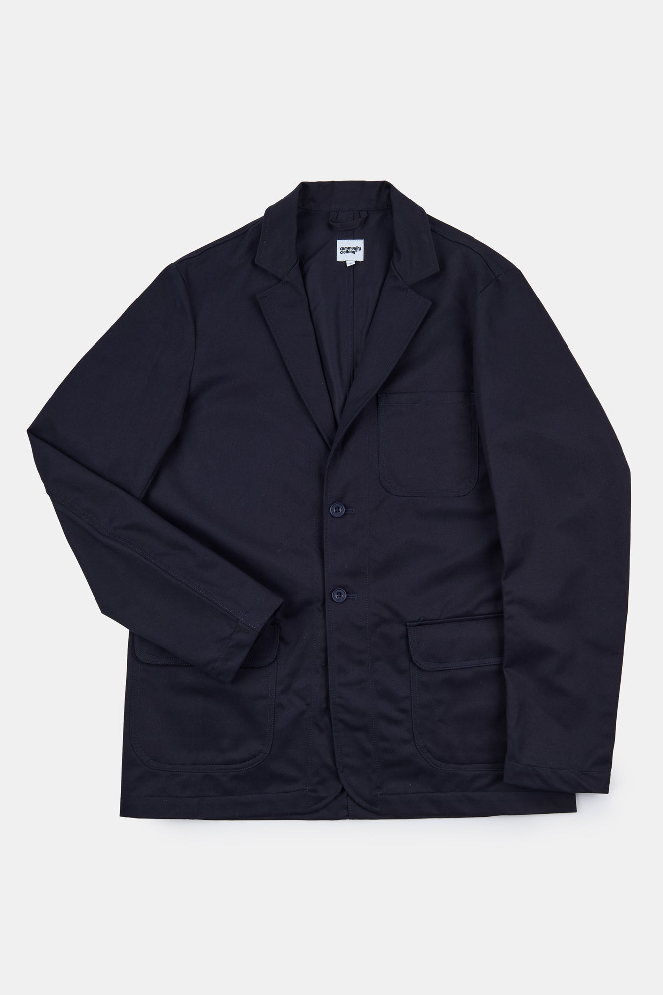 Men's James Single Breasted Blazer Jacket - Dark Navy Blue Slim Fit Business Suit for Office, Wedding & Formal Events