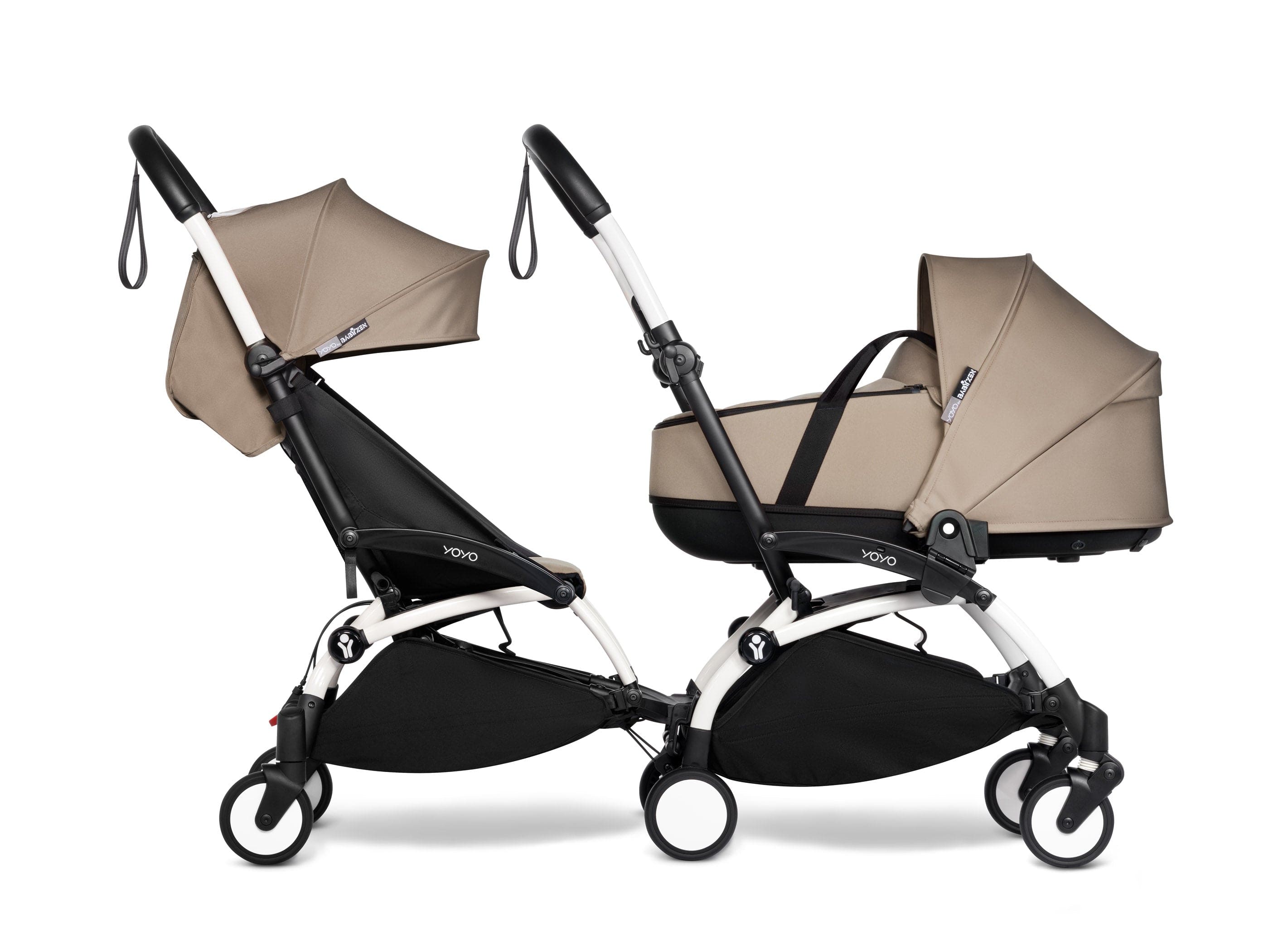 Stokke YOYO 3 Double Stroller with Bassinet & Toddler Seat - Lightweight Compact Travel Stroller for Twins or Siblings (Ages 0-4) | Perfect for City Walks, Air Travel & Everyday Use