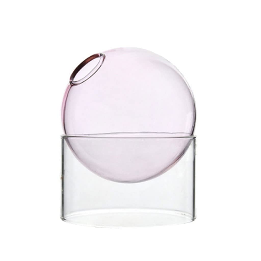 BlissBells Spherical Glass Vase with Stand - Colorful Hydroponic Plant Holder, Modern Home Decor for Flowers, Desk & Tabletop | Perfect for Living Room, Office, Wedding Centerpieces