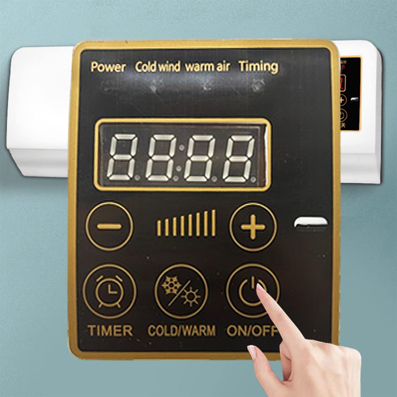 2024 Smart 2-in-1 Portable Mini Split AC/Heating System - Wall Mount Air Conditioner Fan & Heater Combo with Digital Display & Remote Control - Perfect for Home, Office, Bedroom & Small Spaces (Color A) - Stay Cool in Summer & Warm in Winter
