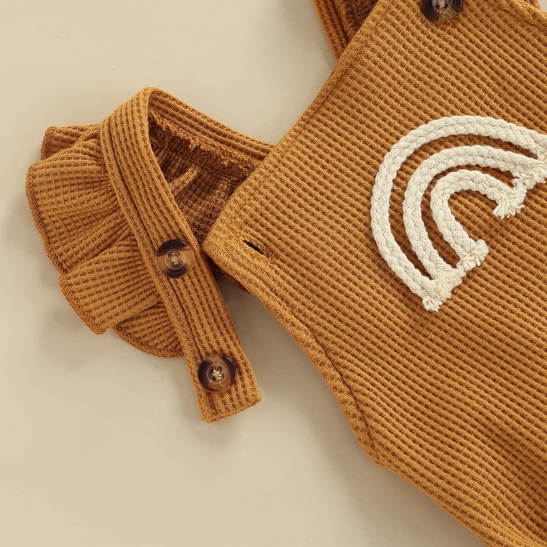MERSARIPHY Boho Baby Girl Clothes - Cotton Linen Romper with Adjustable Straps, Newborn Summer Bodysuit Tops | Perfect for Photoshoots, Beach Outings & Casual Wear